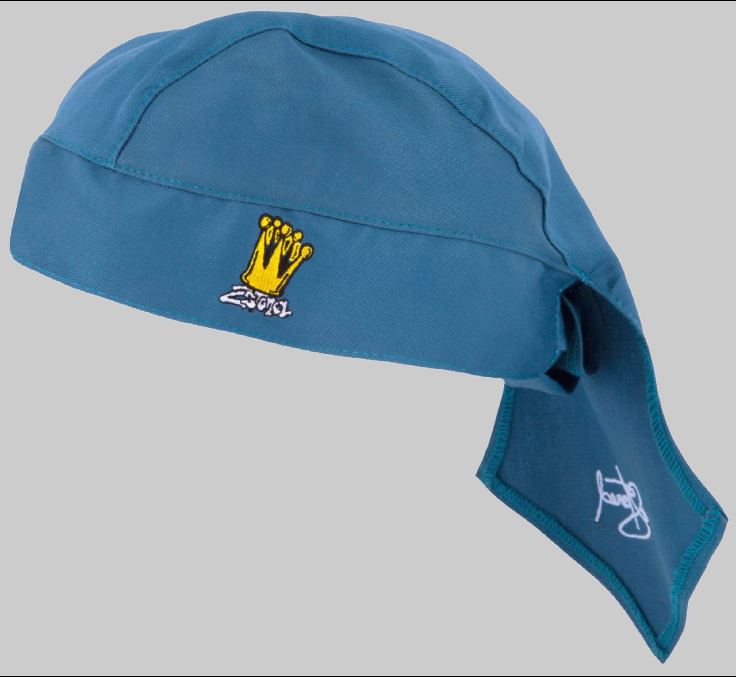 2Stoned Bandana Kopftuch Biker Cap Classic mit Stick Crown für Damen und Herren, Einheitsgröße Steel Blue Mädchenmode 2Stoned