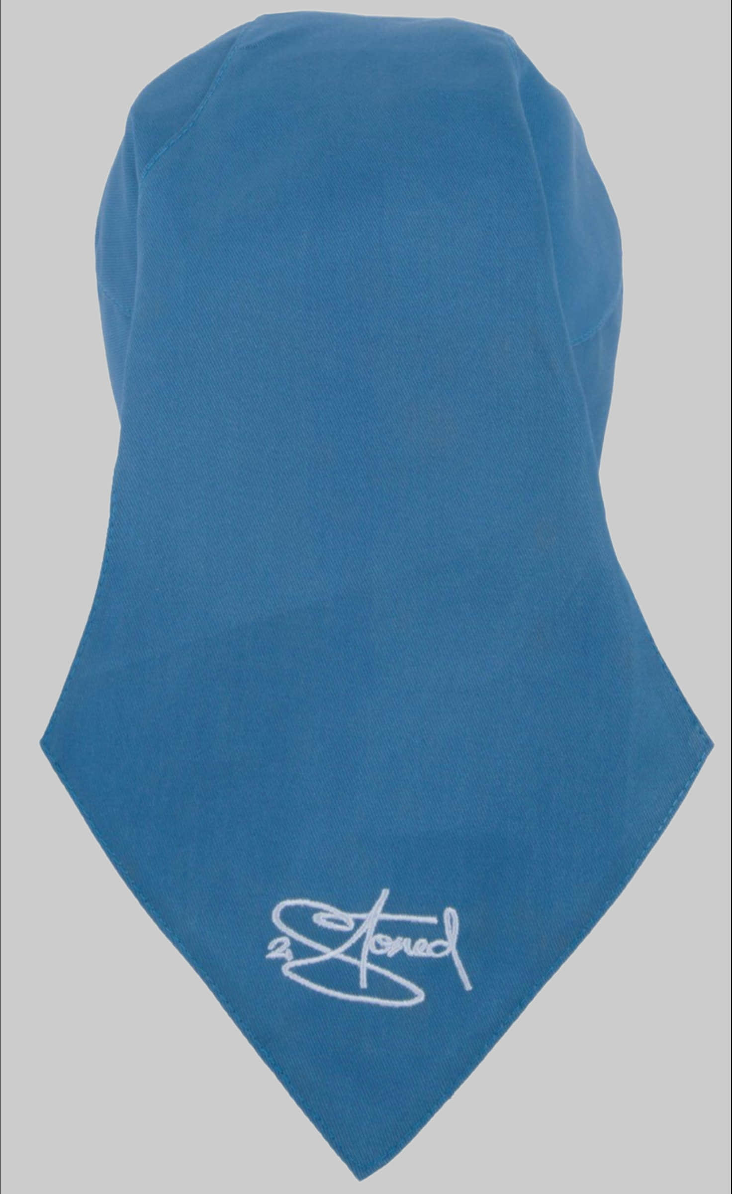 2Stoned Bandana Kopftuch Biker Cap Classic mit Stick Crown für Damen und Herren, Einheitsgröße Steel Blue Mädchenmode 2Stoned