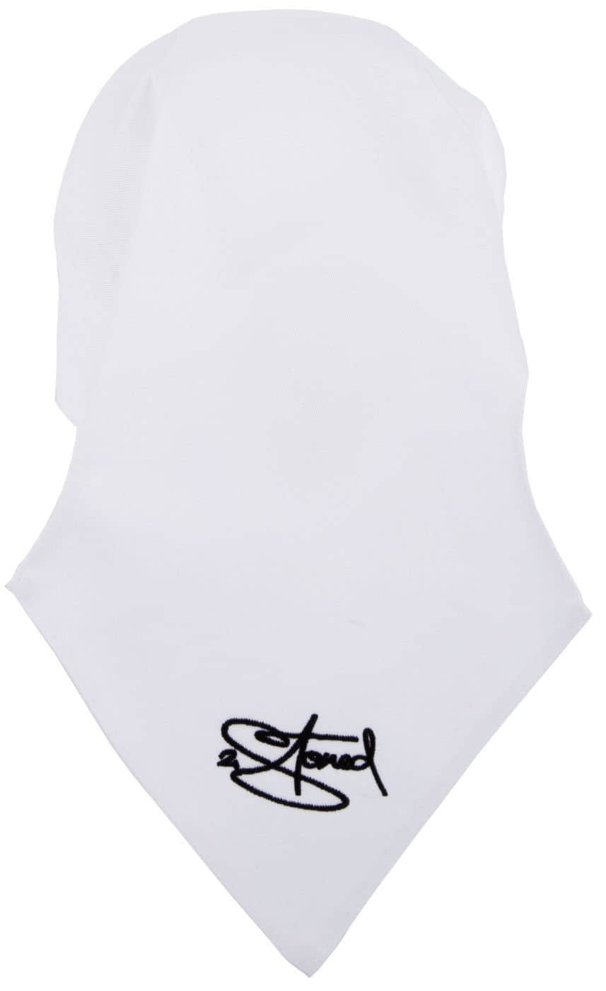 2Stoned Bandana Kopftuch Biker Cap Classic mit Stick Crown für Damen und Herren, Einheitsgröße Weiß Mädchenmode 2Stoned