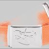 2Stoned Jungenmode 2Stoned Classic Logo Fabric Belt - Uni Chrome Buckle - Adjustable 120cm Orange