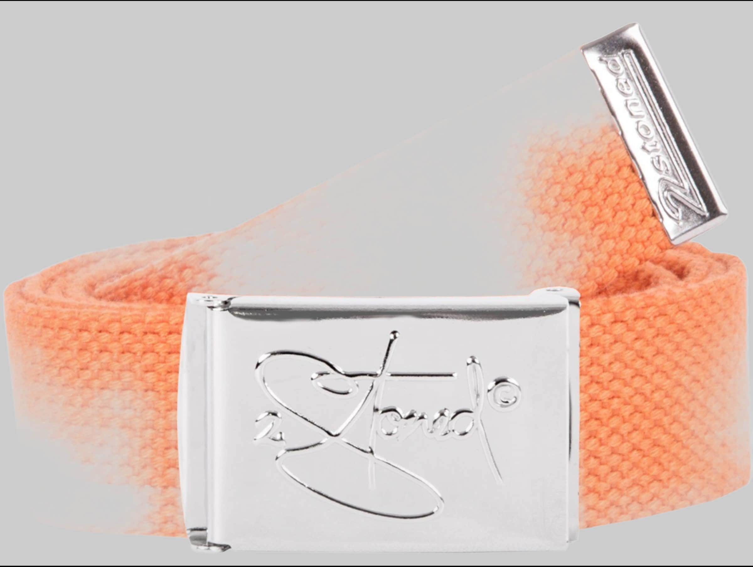 2Stoned Jungenmode 2Stoned Classic Logo Fabric Belt - Uni Chrome Buckle - Adjustable 120cm Orange
