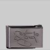 2Stoned 2Stoned Fabric Belt - Uni Canvas Belt - Customizable Length - Classic Logo Buckle Oliv Jungenmode