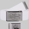 2Stoned Jungenmode 2Stoned Fabric Belt - Uni, Matte Buckle, Bottle Opener, 3cm Width, Adjustable Length Weiß