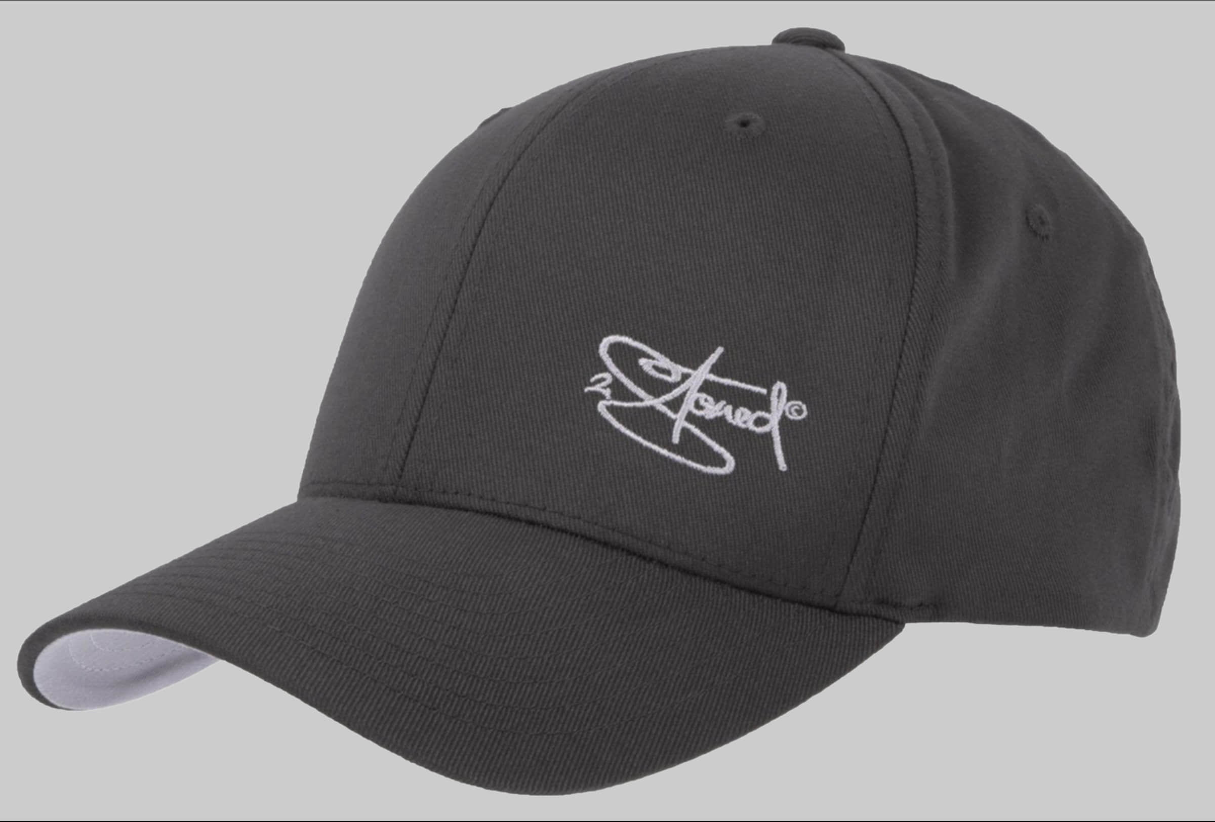 2Stoned Jungenmode 2Stoned Flexfit Cap - Classic Logo Embroidered Baseball Cap for Women, Men & Kids Dark Grey