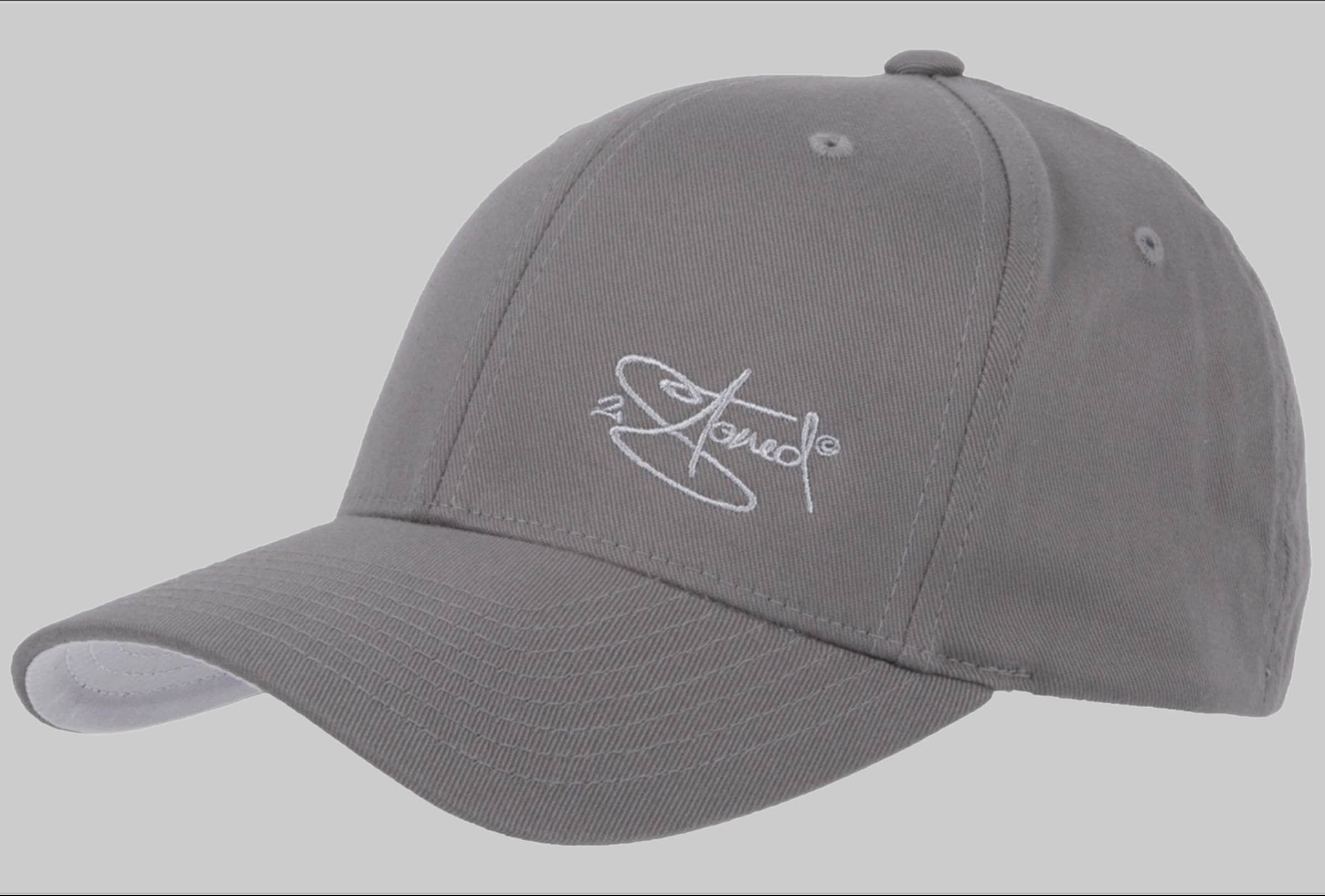 2Stoned Flexfit Cap - Classic Logo Embroidered Baseball Cap for Women, Men & Kids Grau 2Stoned Jungenmode
