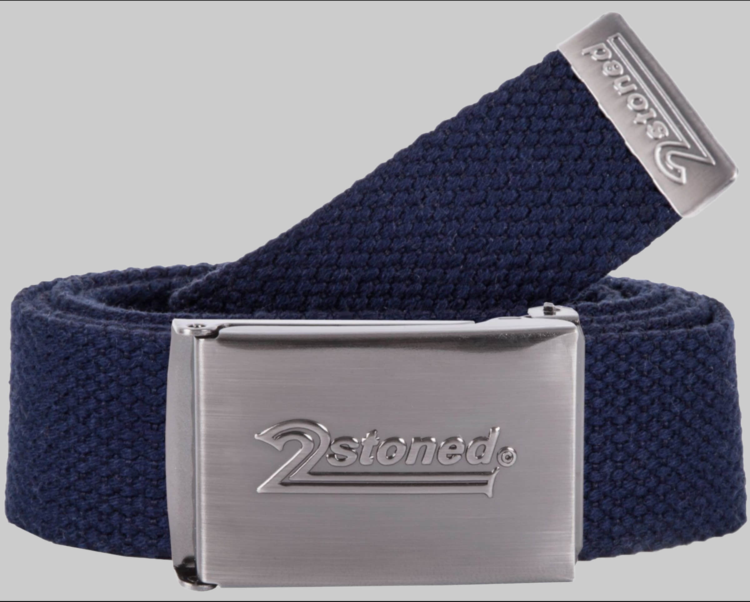 2Stoned Uni Textile Belt with Matte SPEED Buckle - Adjustable & Customizable Navy 2Stoned Jungenmode