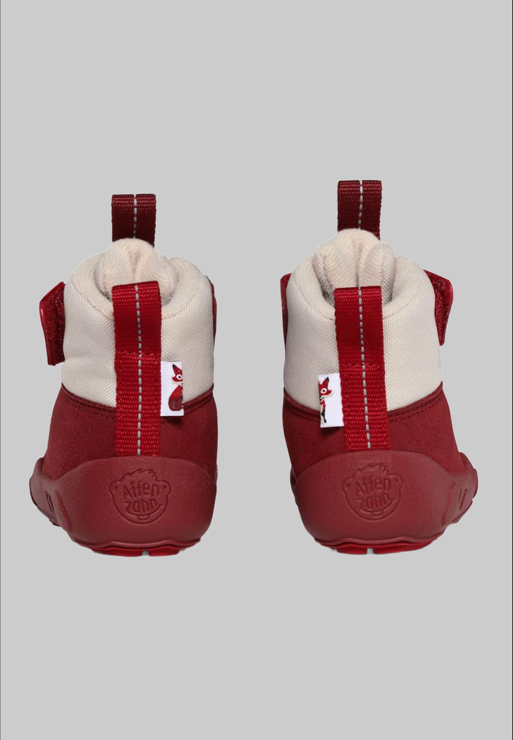Affenzahn Mädchenmode Affenzahne Warmy Vegan First Walker Shoes - Baby & Toddler Fuchs - Rot