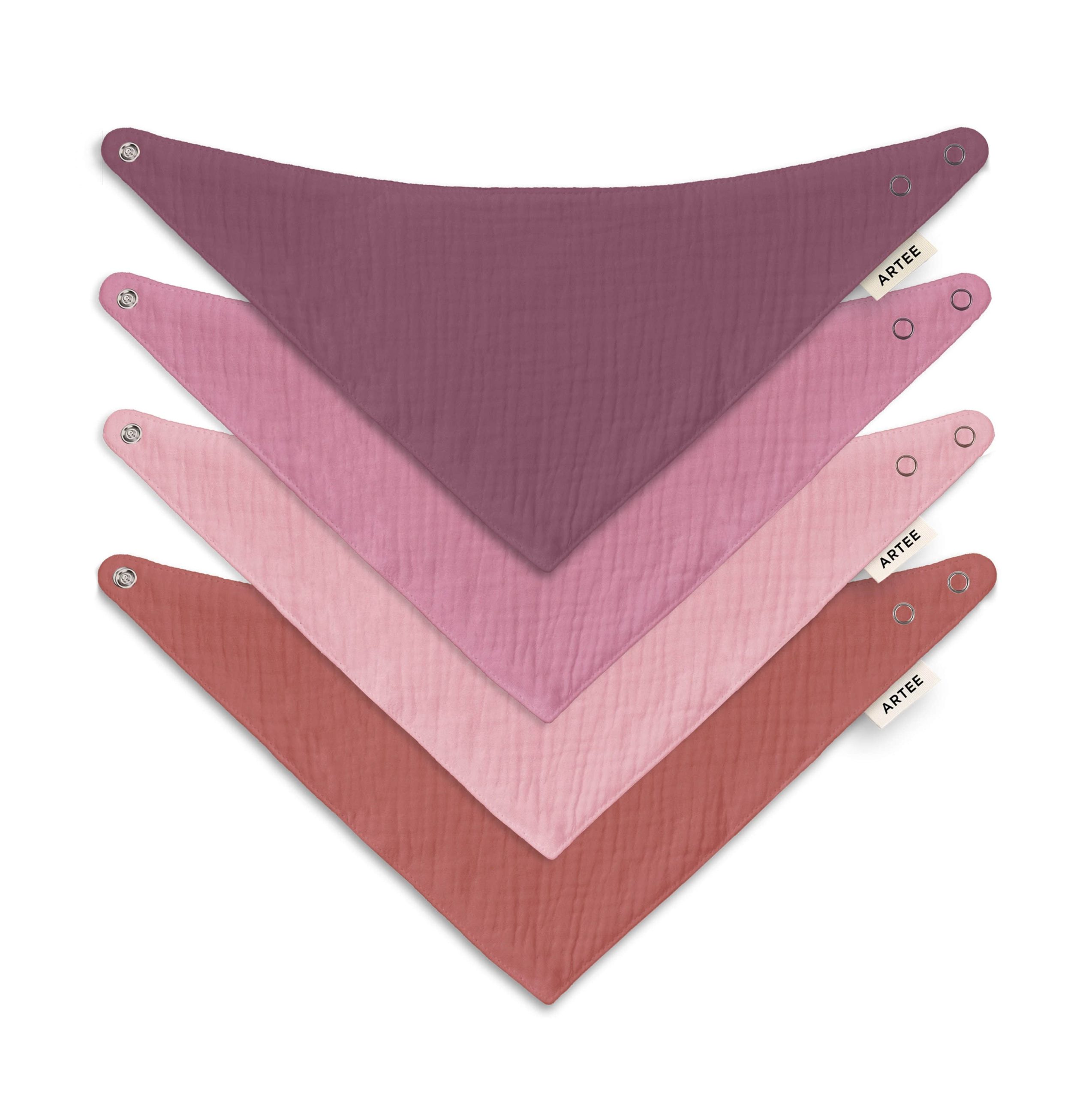 Artee Little Dutch Muslin Bib Set | Soft Organic Cotton Baby Bibs 0-18 Months Berry Größ Babymode Artee