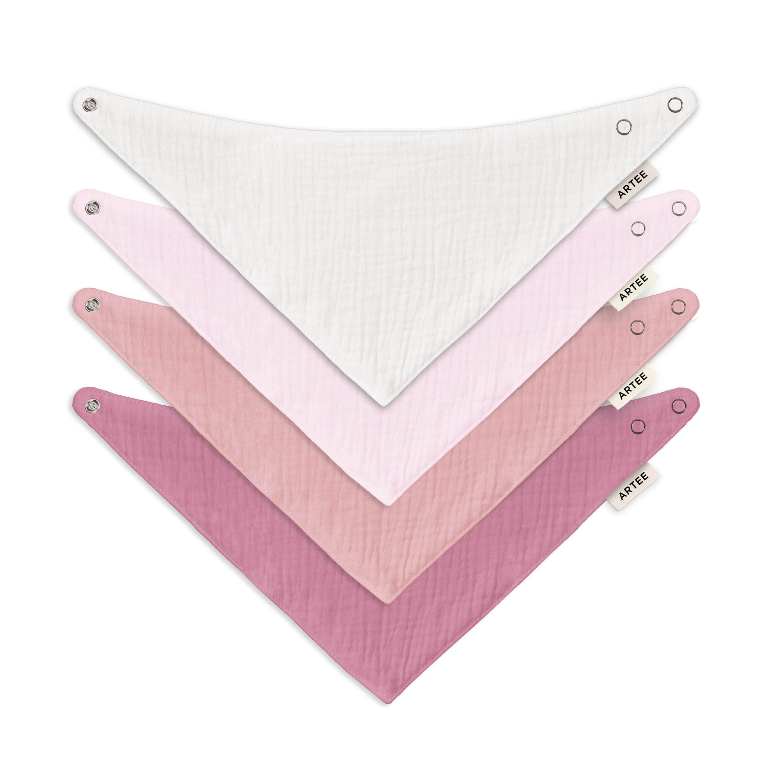 Babymode Artee Artee Little Dutch Muslin Bib Set | Soft Organic Cotton Baby Bibs 0-18 Months Girlie Grö