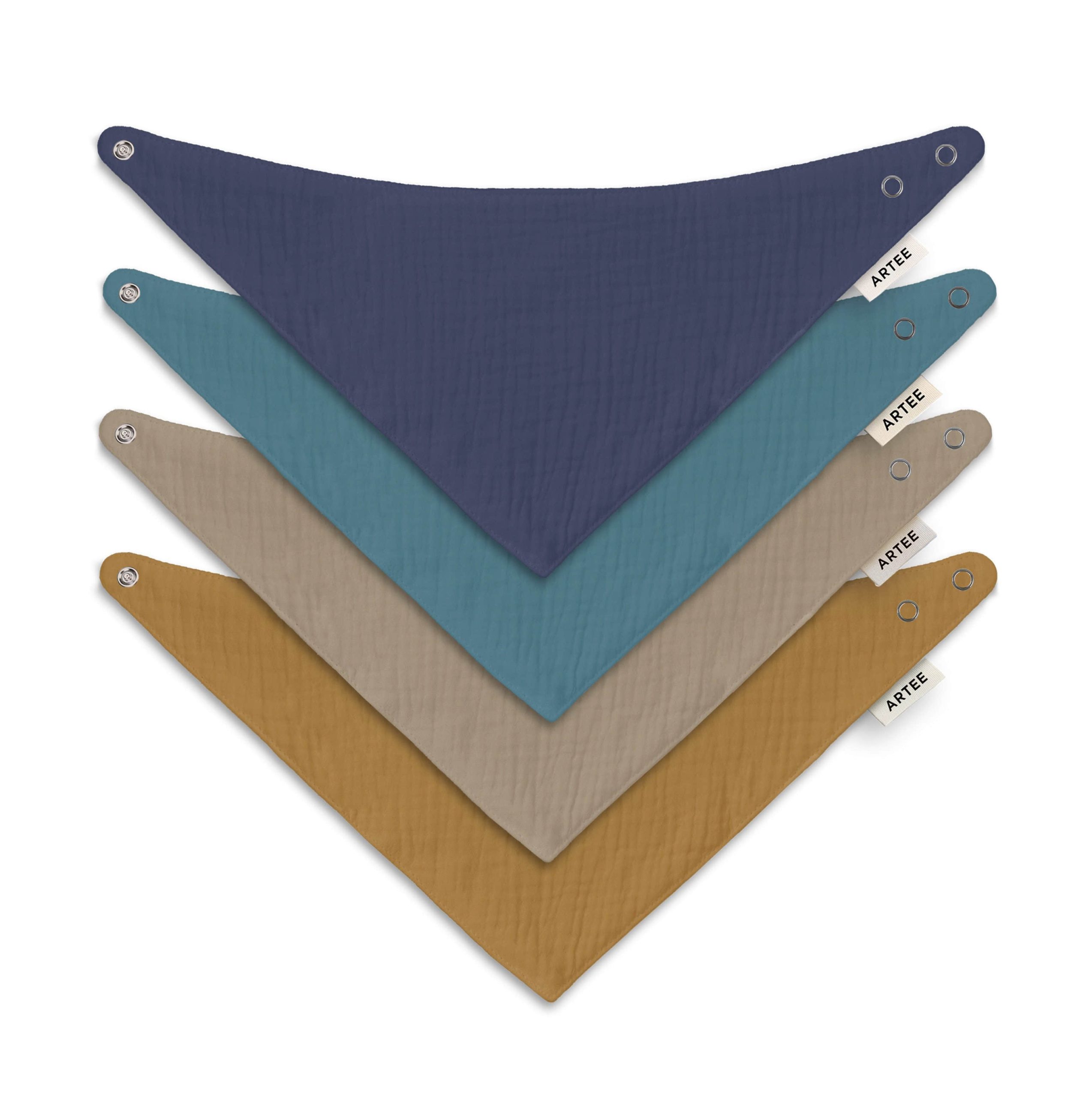 Artee Little Dutch Muslin Bib Set | Soft Organic Cotton Baby Bibs 0-18 Months River Größ Babymode Artee