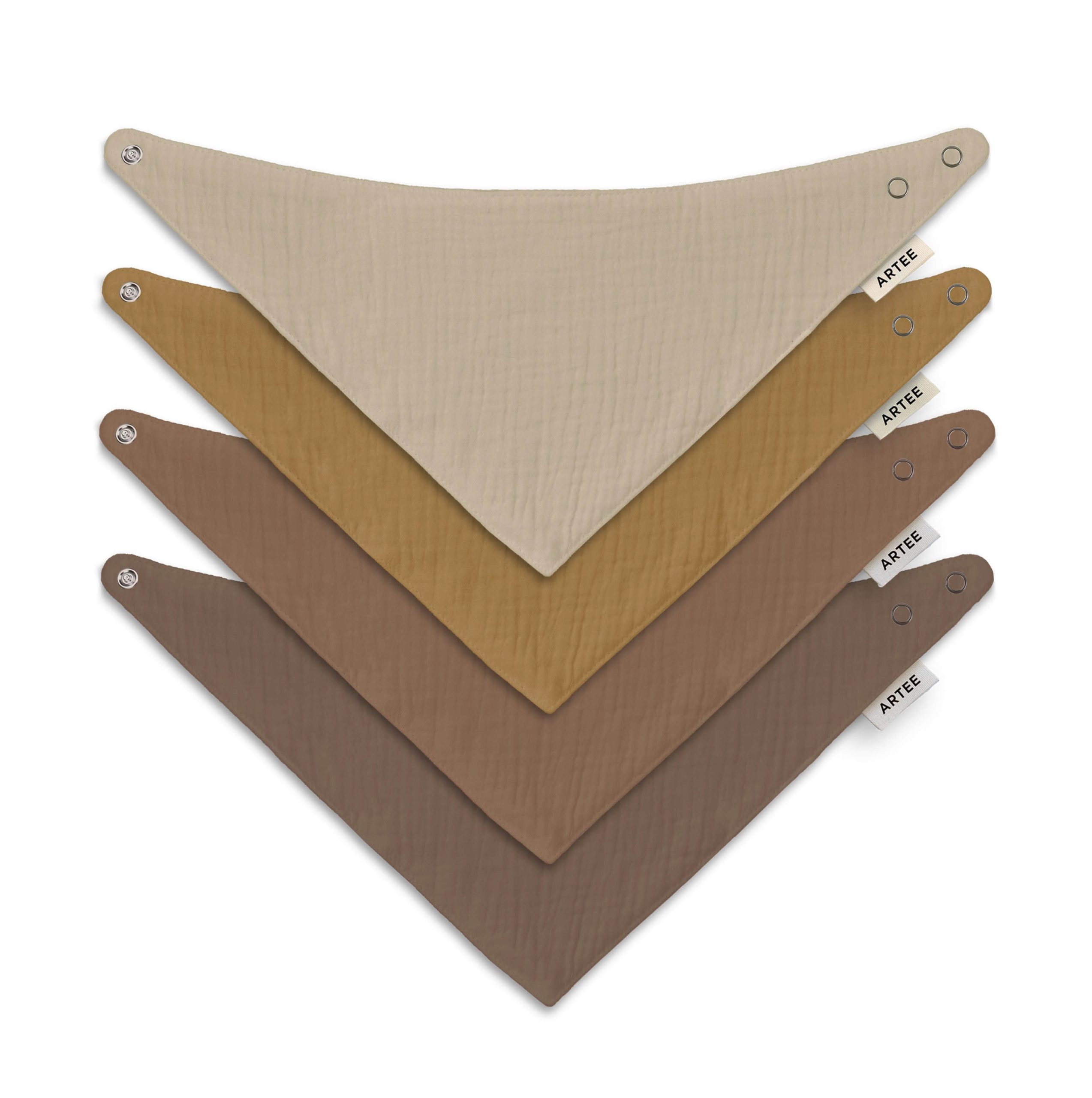 Artee Artee Little Dutch Muslin Bib Set | Soft Organic Cotton Baby Bibs 0-18 Months Soil Größe Babymode