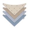 Artee Little Dutch Muslin Bib Set | Soft Organic Cotton Baby Bibs 0-18 Months Blau-Braun Babymode Artee