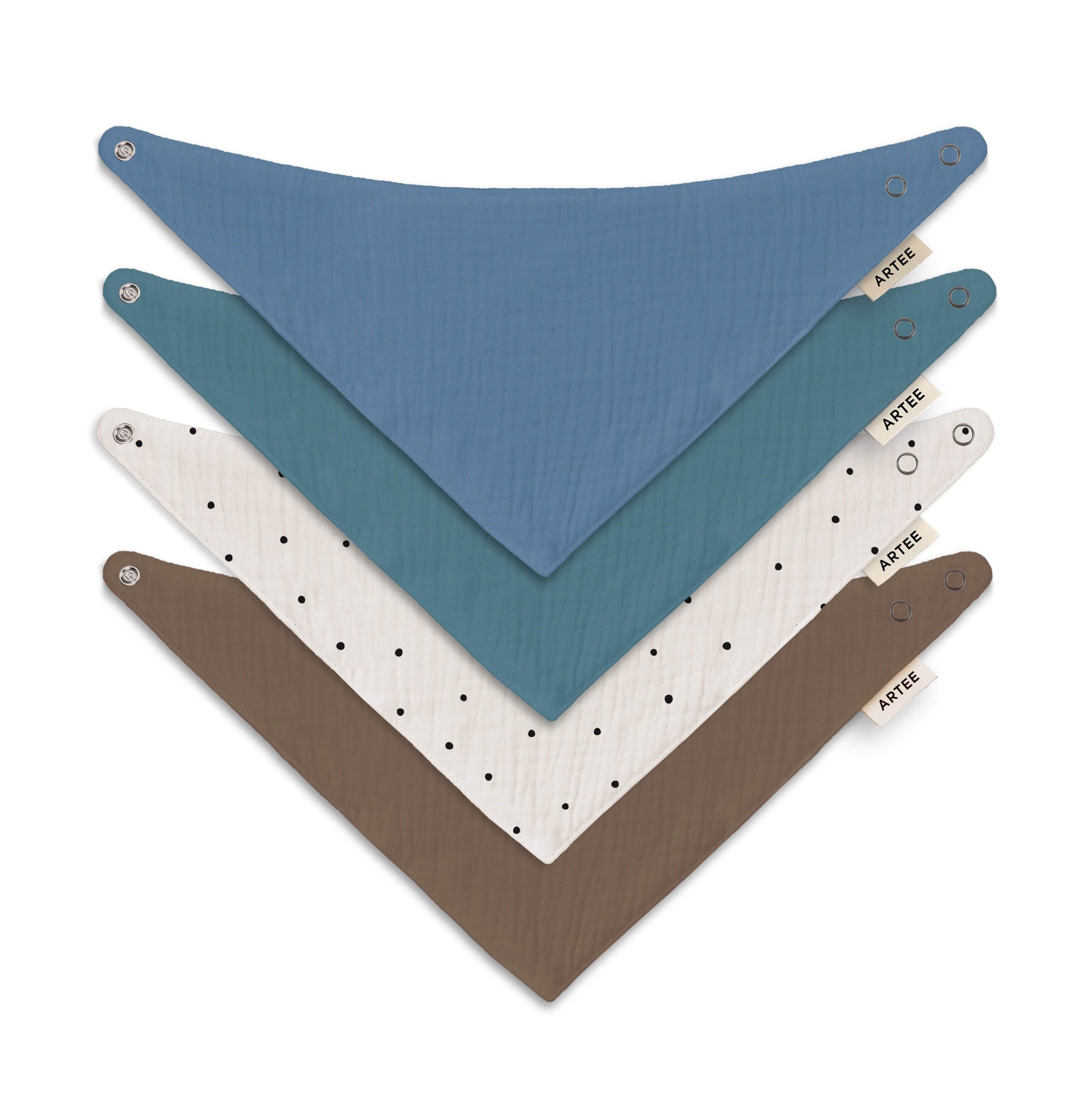 Artee Artee Little Dutch Muslin Bib Set | Soft Organic Cotton Baby Bibs 0-18 Months Winter Grö Babymode