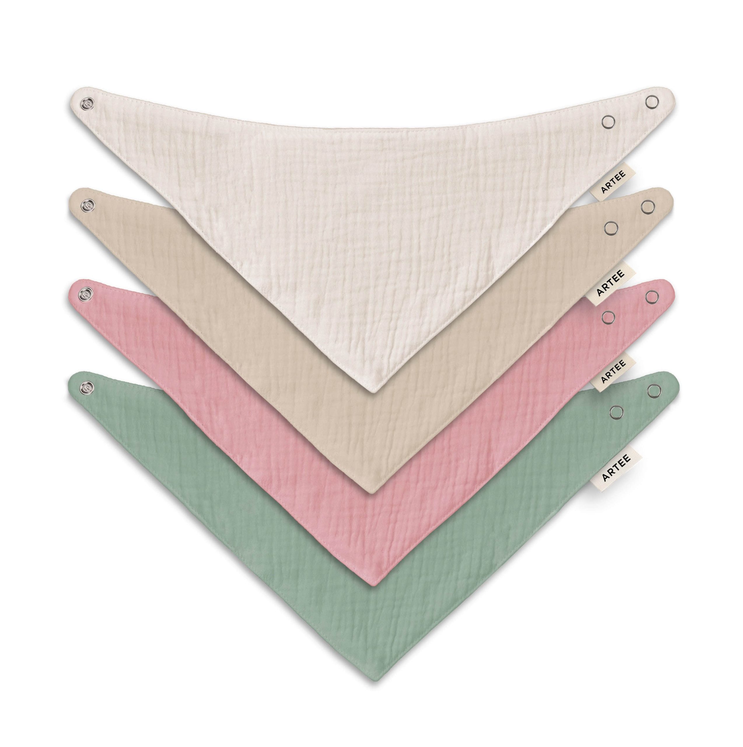 Artee Babymode Artee Little Dutch Muslin Bib Set | Soft Organic Cotton Baby Bibs 0-18 Months Blossom Gr