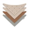 Babymode Artee Artee Little Dutch Muslin Bib Set | Soft Organic Cotton Baby Bibs 0-18 Months Desert Grö