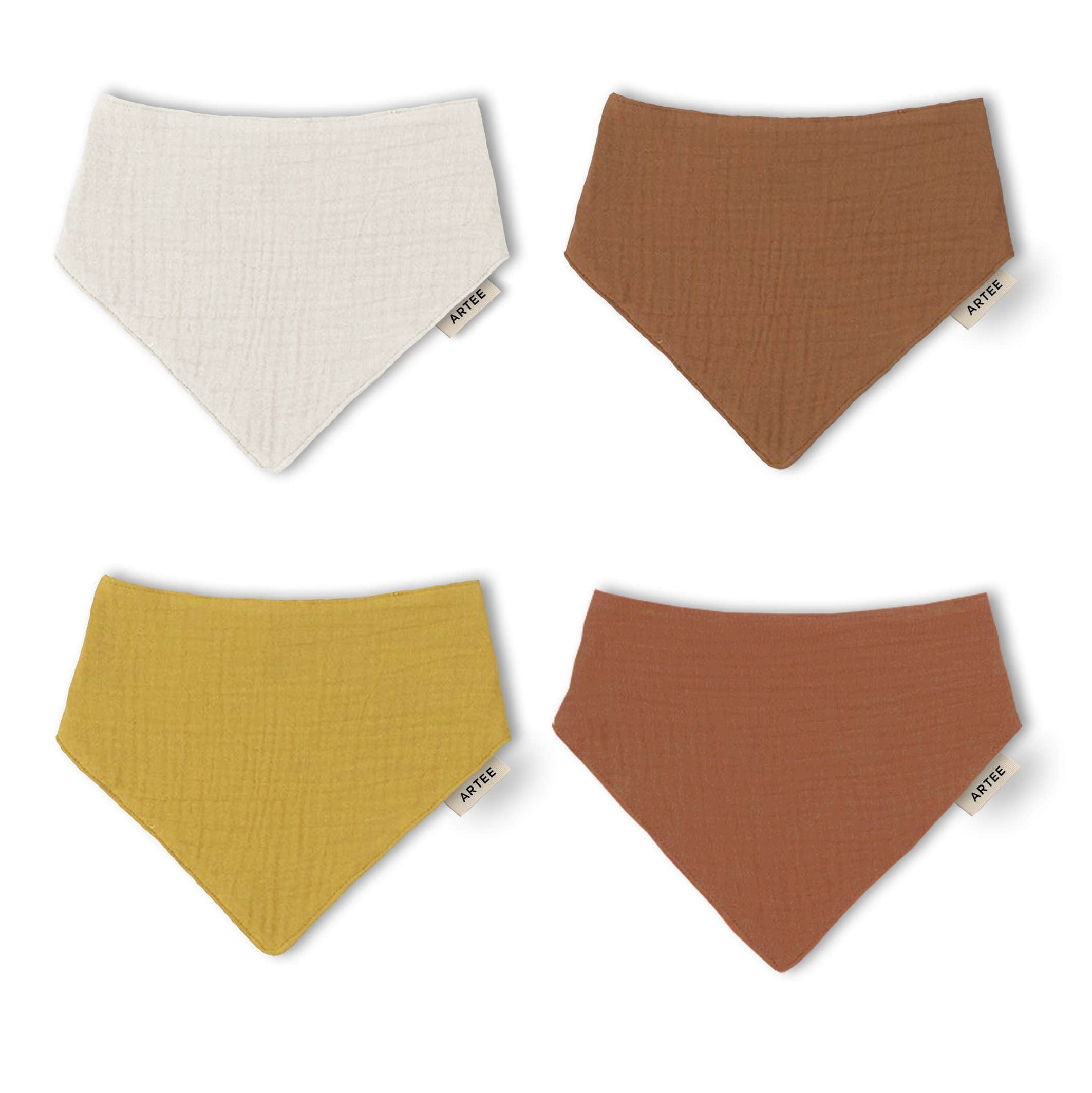 Artee Artee Little Dutch Muslin Bib Set | Soft Organic Cotton Baby Bibs 0-18 Months Gelb Größe Babymode