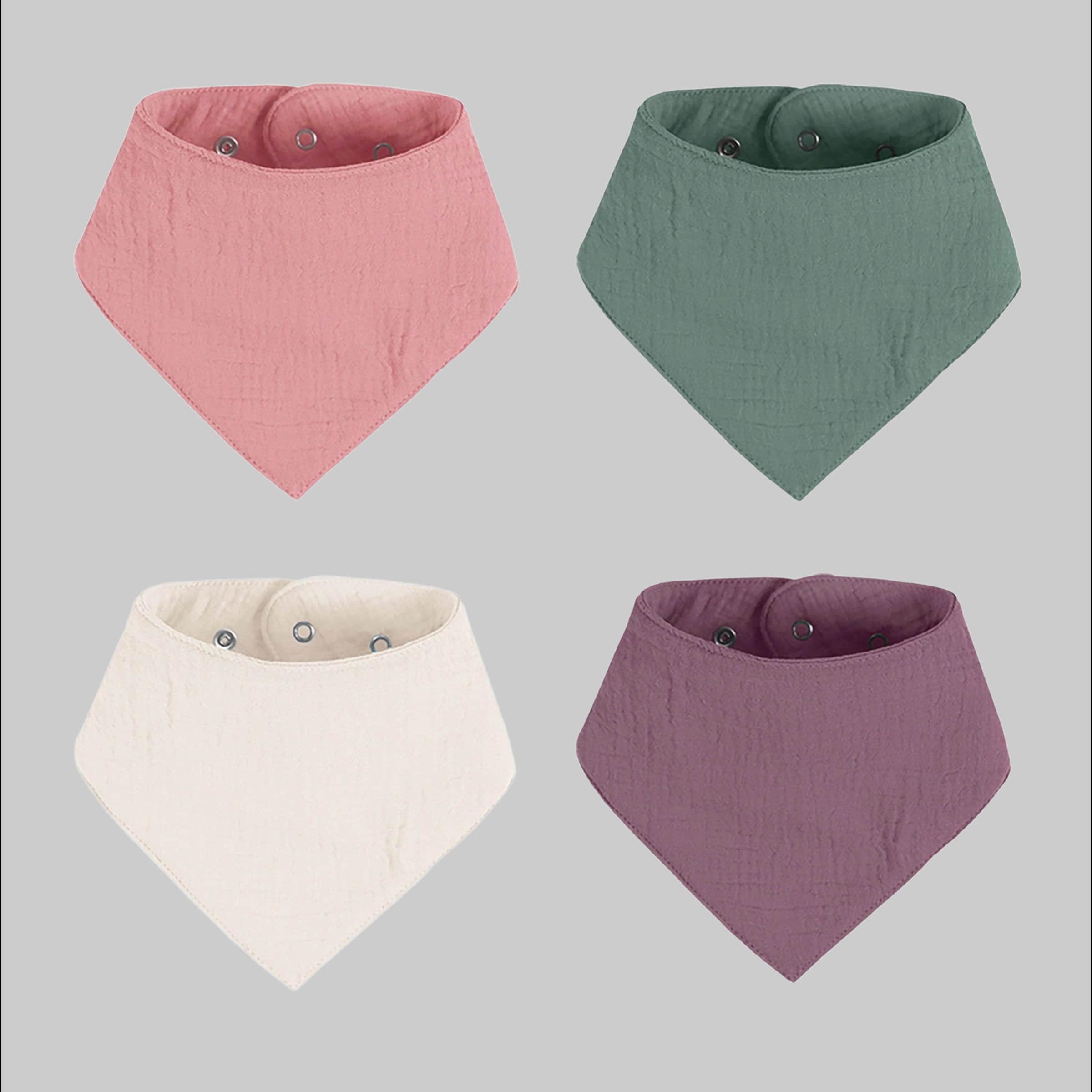 Artee Babymode Artee Little Dutch Muslin Bib Set | Soft Organic Cotton Baby Bibs 0-18 Months Lilies Grö