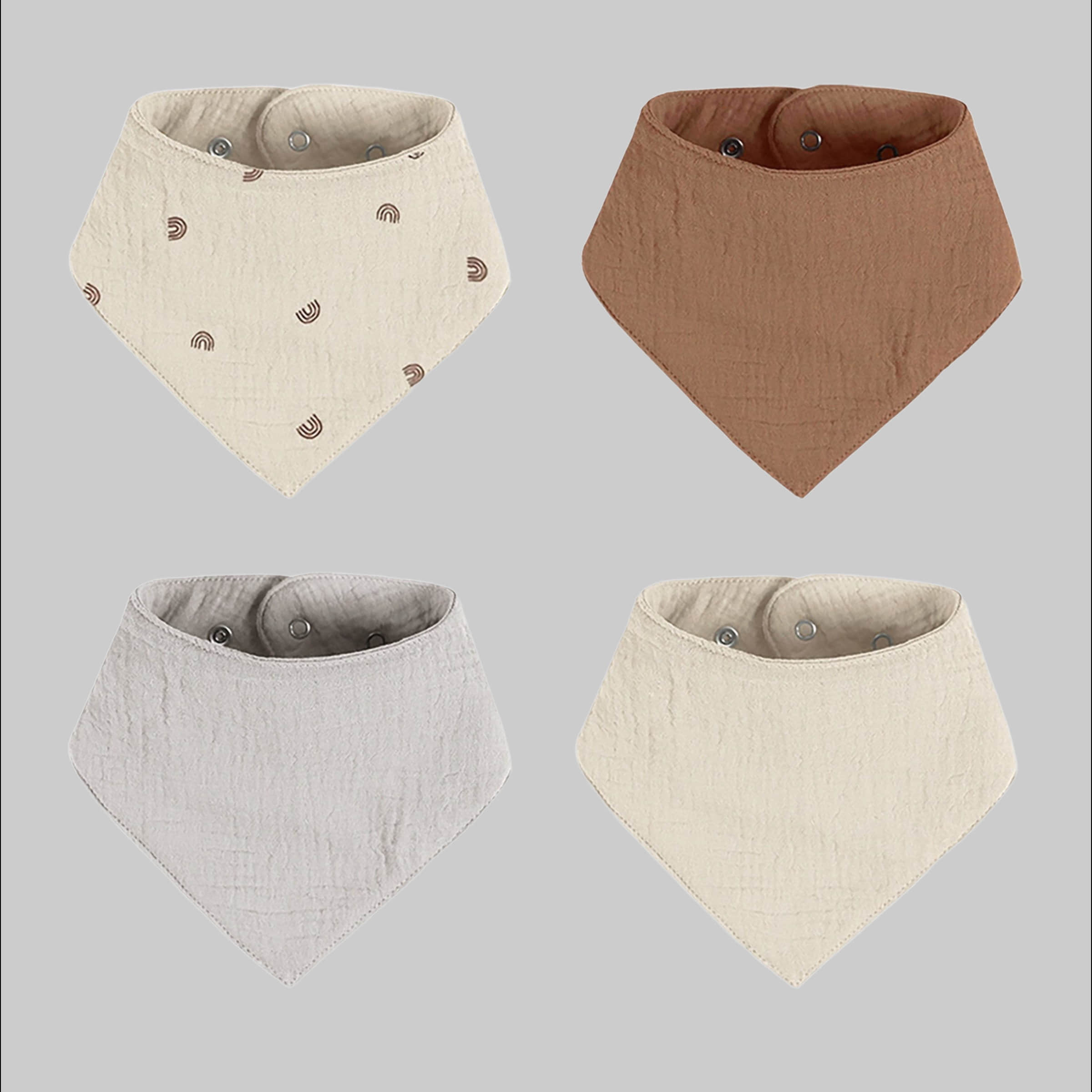 Babymode Artee Artee Little Dutch Muslin Bib Set | Soft Organic Cotton Baby Bibs 0-18 Months Desert Grö