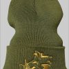 Baddery Mädchenmode Baddery Beanie: Embroidered Uni Knitted Hat - Reflective & Premium