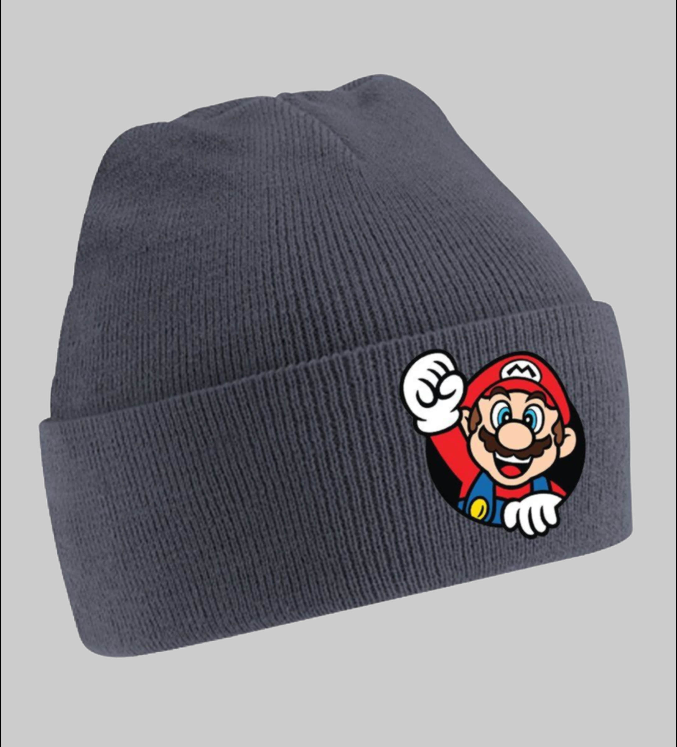 Blondie \u0026 Brownie Mädchenmode Blonie & Brownie Super Mario Beanie Uni Mütze Grau