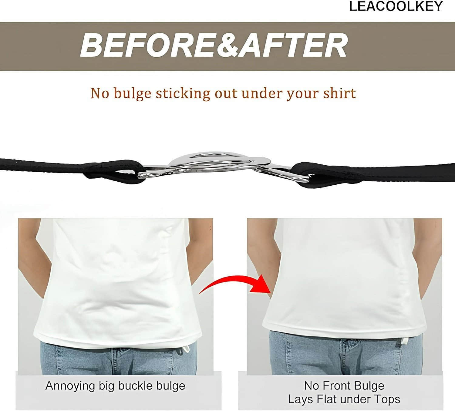 COOL-i u00AE Jungenmode COOL-i 4-Pack Invisible Elastic Stretch Belts - Buckle-Free Comfort