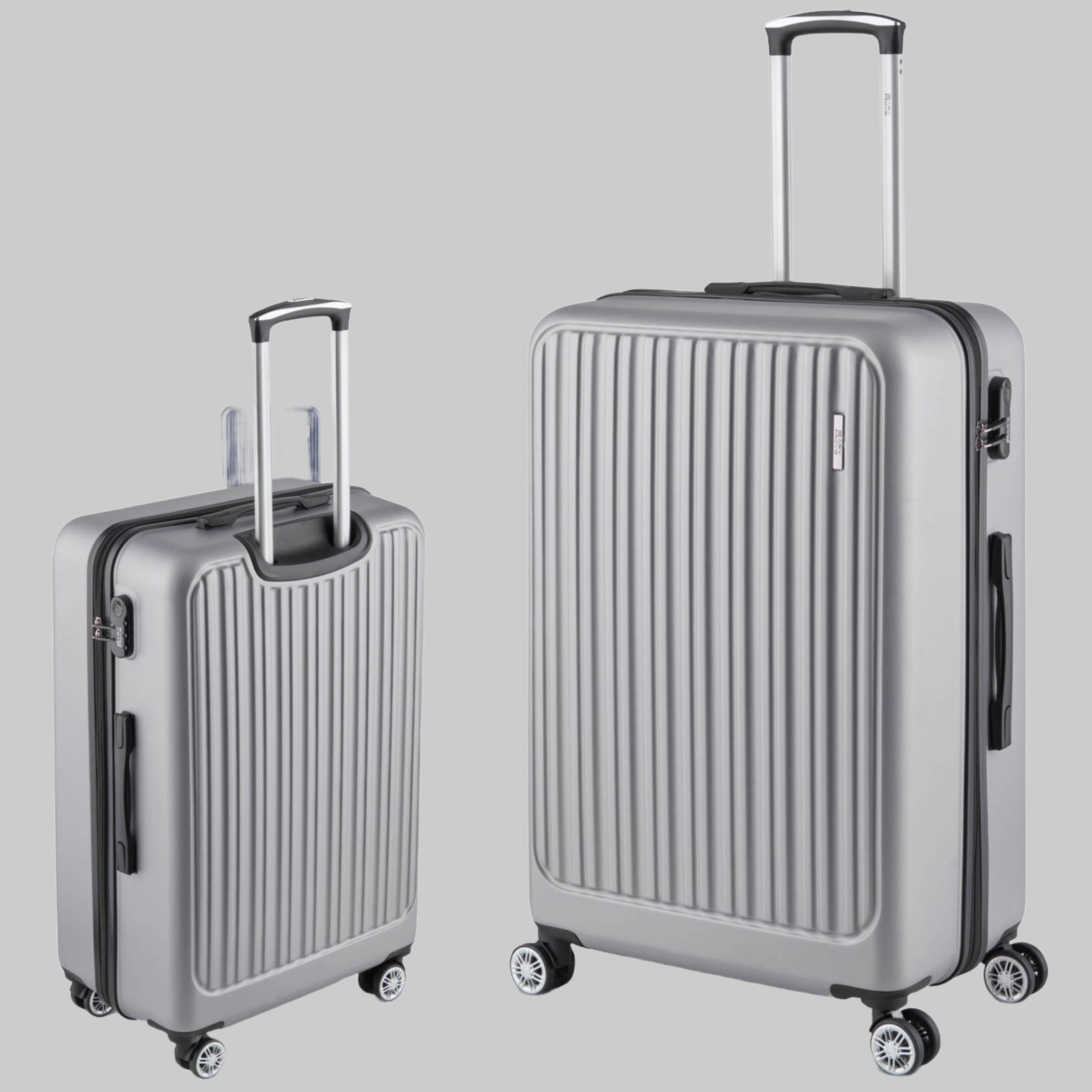 Easy Move ACE 026 Hartschalen-Trolley - Robuster Reisekoffer aus ABS Silver Gray Koffer & Reisegepäck Easy Move