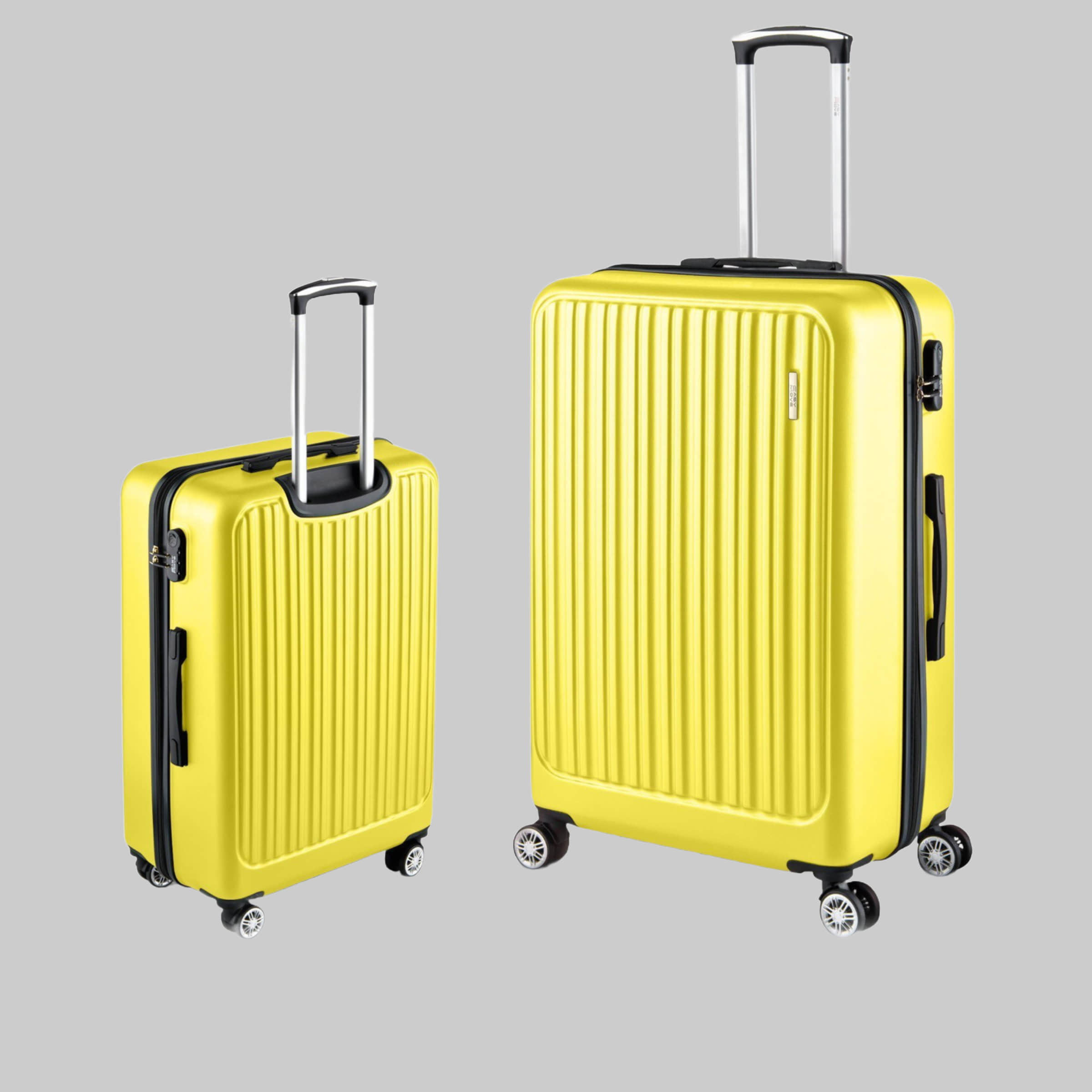 Easy Move ACE 026 Hartschalen-Trolley - Robuster Reisekoffer aus ABS Yellow Koffer & Reisegepäck Easy Move