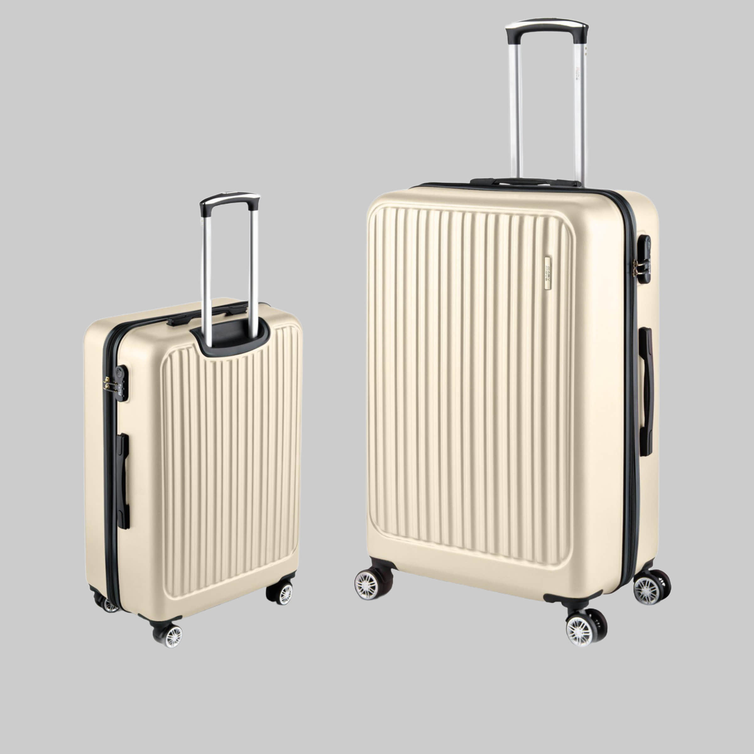 Easy Move ACE 026 Hartschalen-Trolley - Robuster Reisekoffer aus ABS Creme White Easy Move Koffer & Reisegepäck