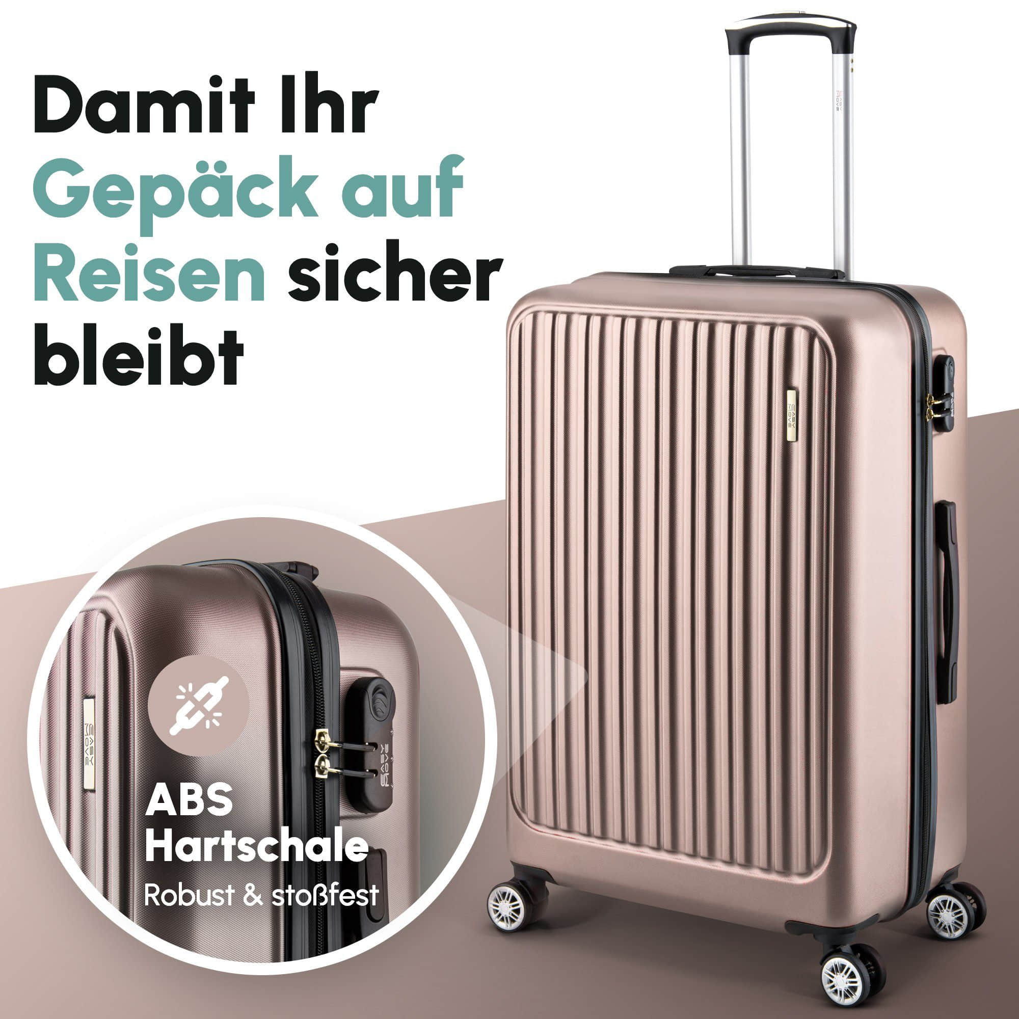 Easy Move Easy Move ACE 026 Hartschalen-Trolley - Robuster Reisekoffer aus ABS Coffee Koffer & Reisegepäck