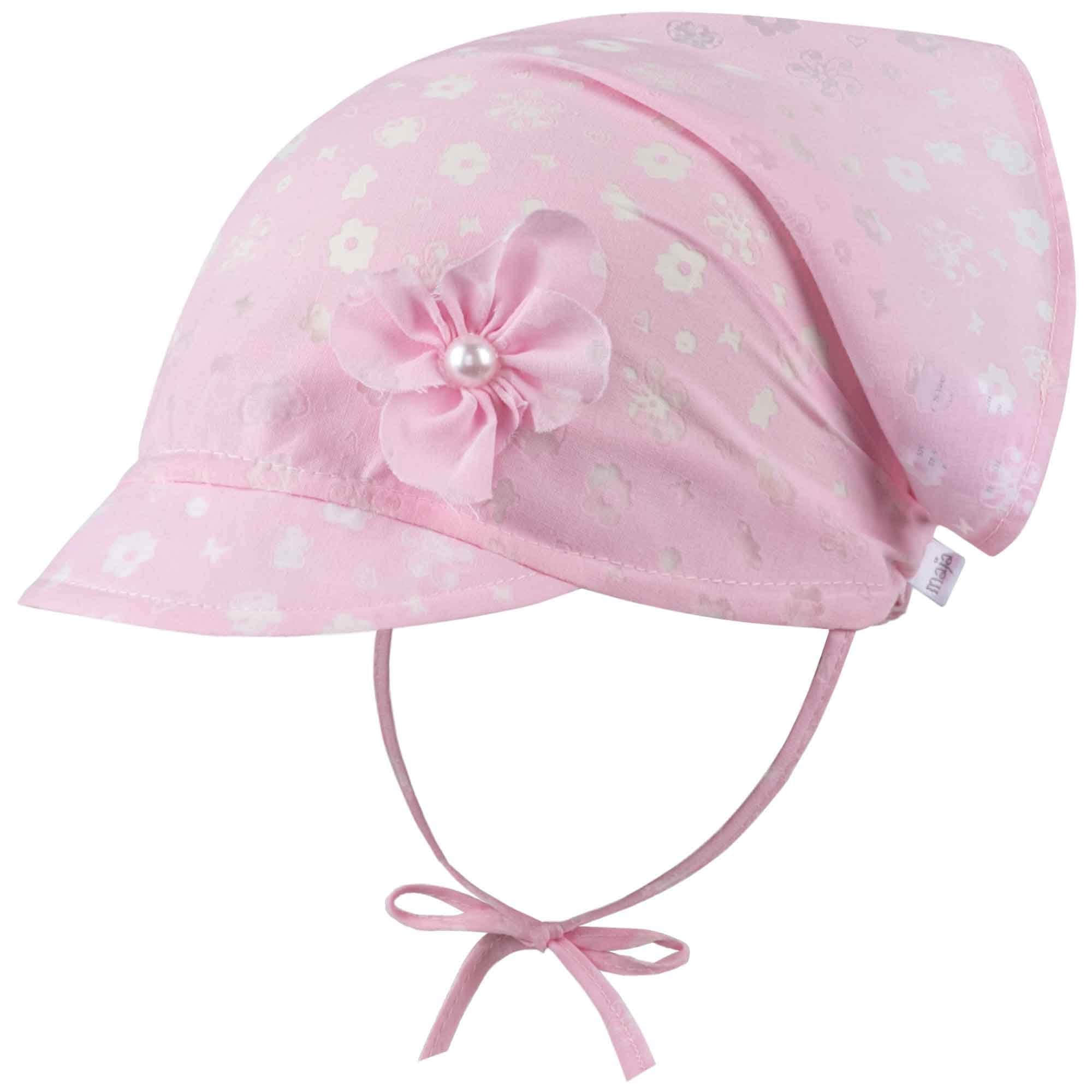 F.P.H. Maja F.P.H. Maja Schirmmütze Kopftuch Bindemütze Sommermütze Mädchenmütze Rosa Mädchenmode