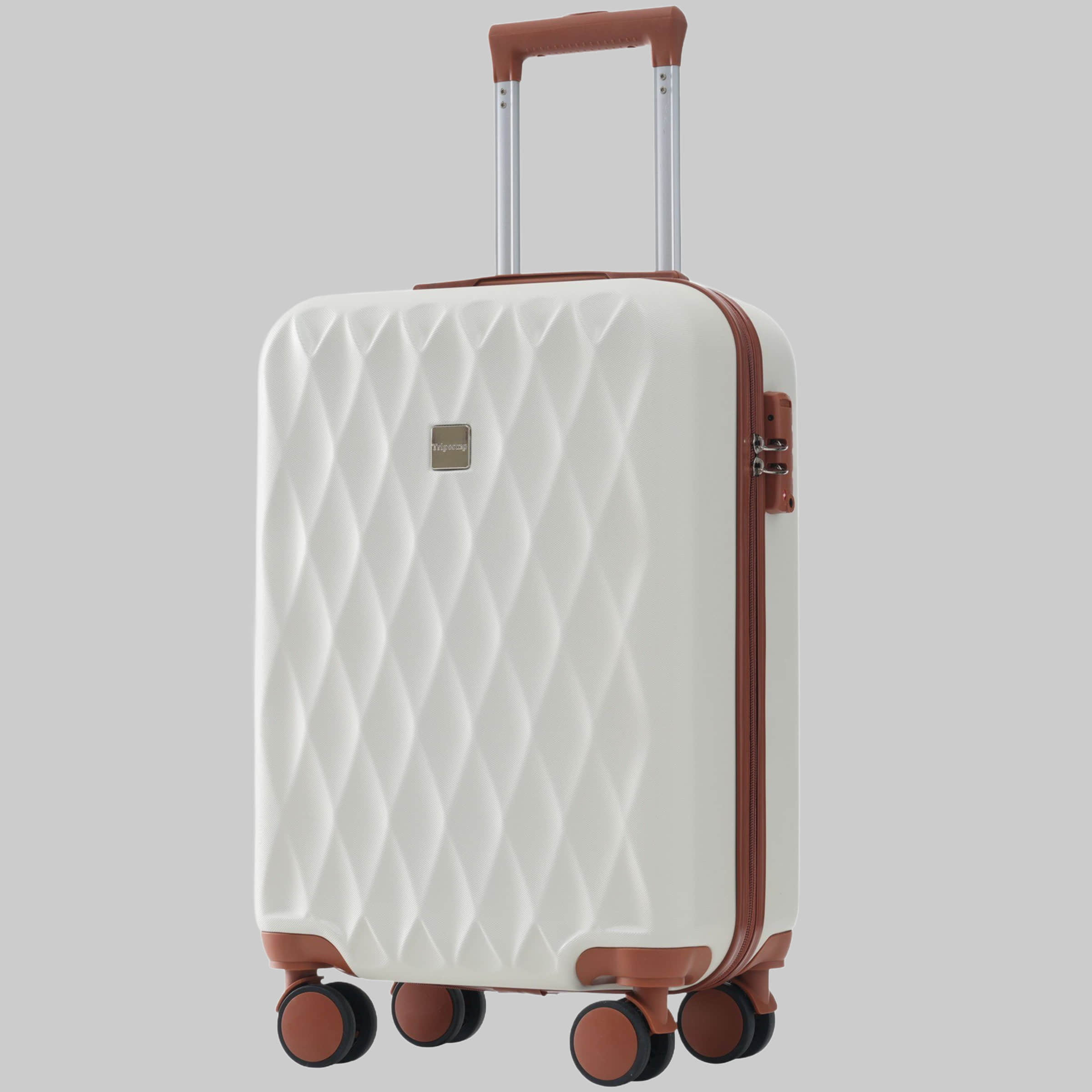 Flieks Fli eks Hartschalen-Trolleys | 4 Rollen | Handgepäckkoffer | Victorinox Qualität Creme Koffer & Reisegepäck