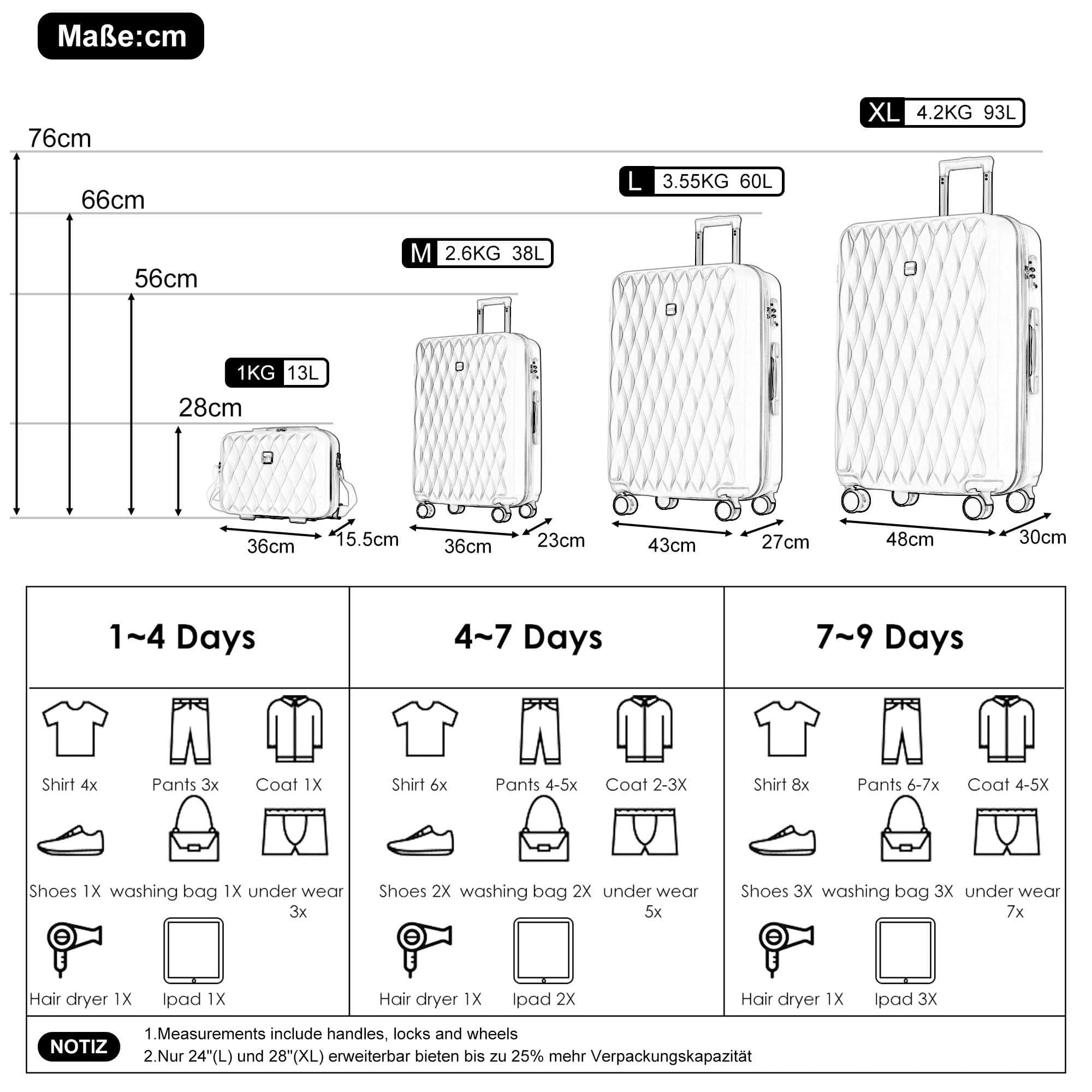 Koffer & Reisegepäck Flieks Fli eks Hartschalen-Trolleys | 4 Rollen | Handgepäckkoffer | Victorinox Qualität Rosa