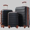 Koffer & Reisegepäck Flieks **Flieks** 3-Piece Hard Shell Trolley Set - Premium Luggage Schwarz-Br