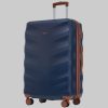 Flieks Hard Shell Spinner Suitcase - Travel Trolleys & Hand Luggage Dunkelblau Koffer & Reisegepäck Flieks