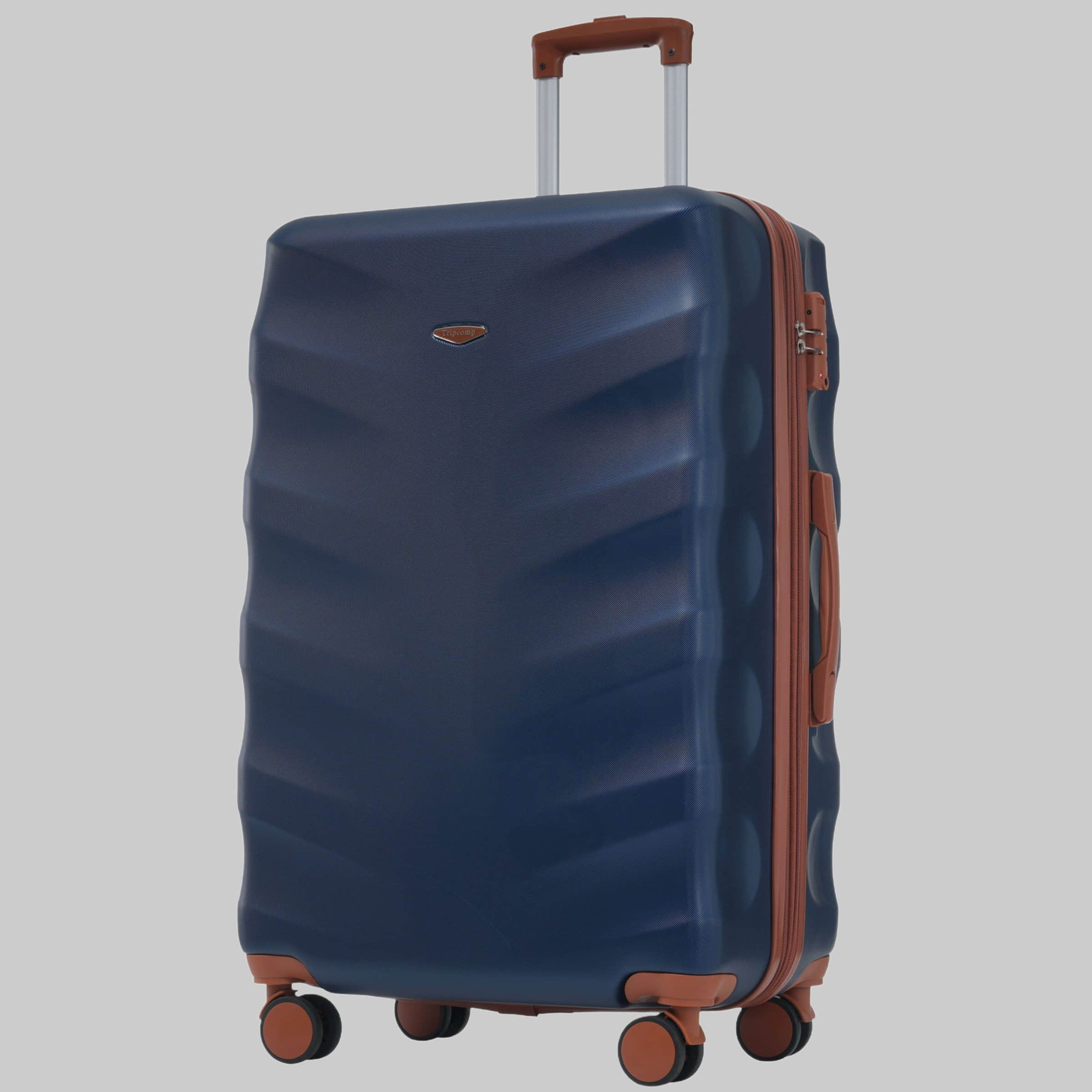 Flieks Hard Shell Spinner Suitcase - Travel Trolleys & Hand Luggage Dunkelblau Koffer & Reisegepäck Flieks