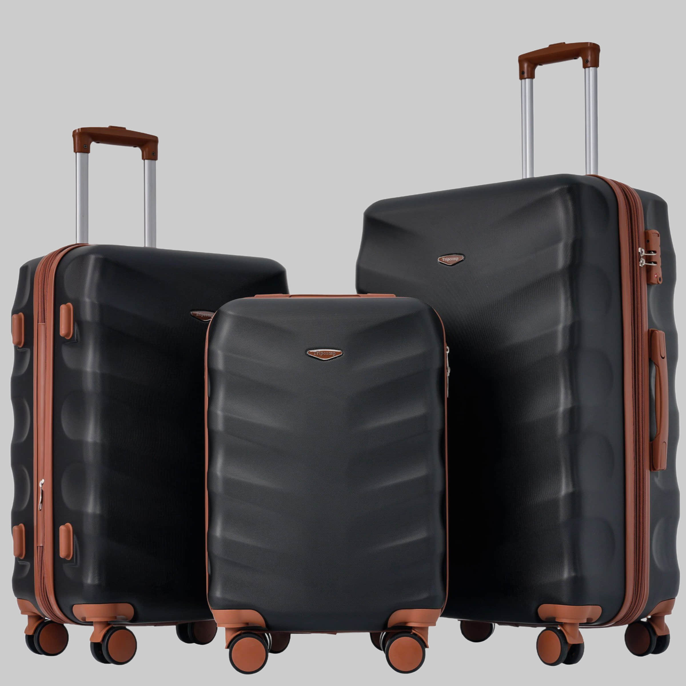 Flieks Koffer & Reisegepäck Flieks Hard Shell Spinner Suitcase - Travel Trolleys & Hand Luggage Schwarz