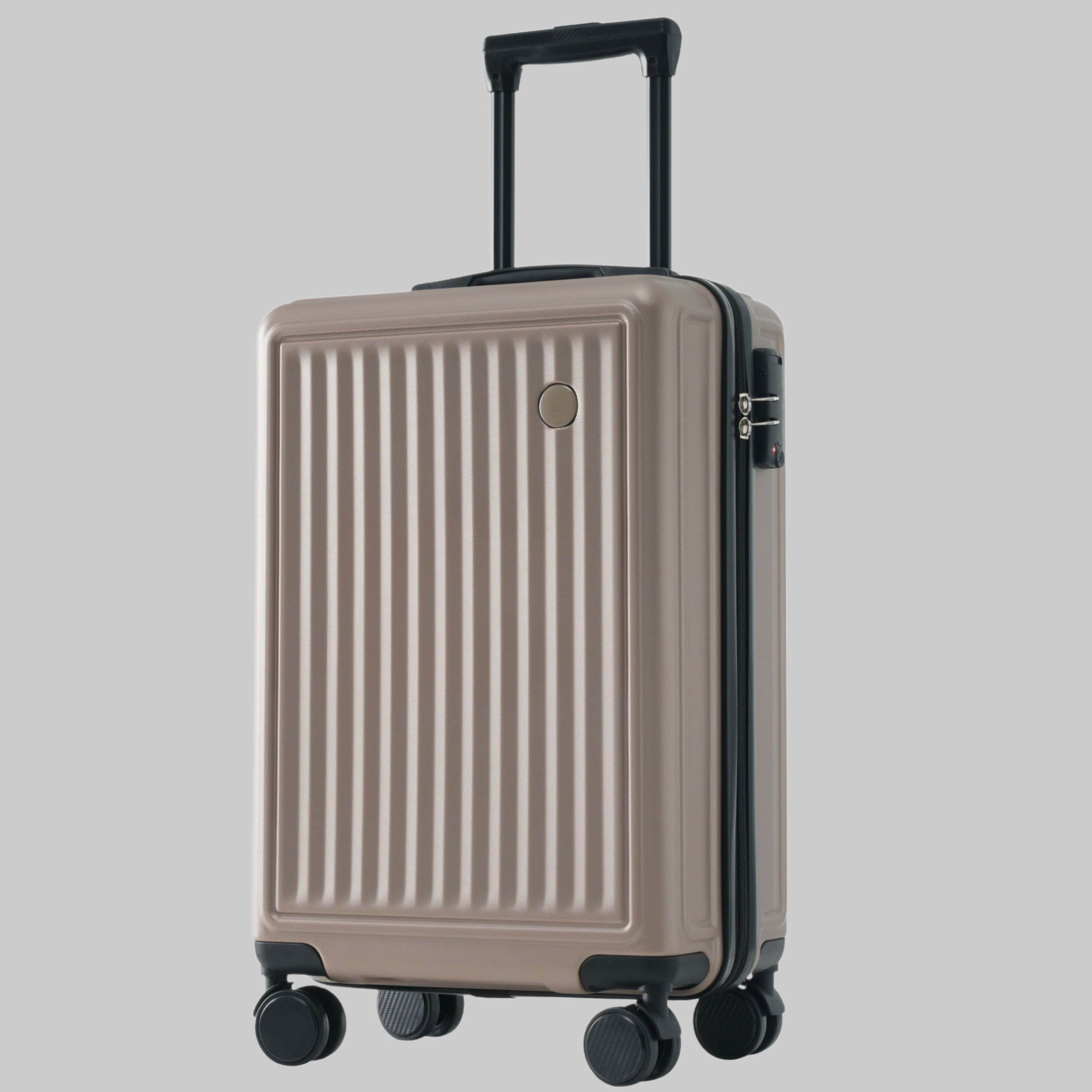 **Flieks** Hard Shell Trolley - Spinner Suitcase - Hand Luggage - 35/63/85L Goldfarben Flieks Koffer & Reisegepäck