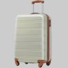 Koffer & Reisegepäck Flieks Flieks Hard Shell Trolley Suitcase - Travel Luggage with Twin Wheels Grün-Braun