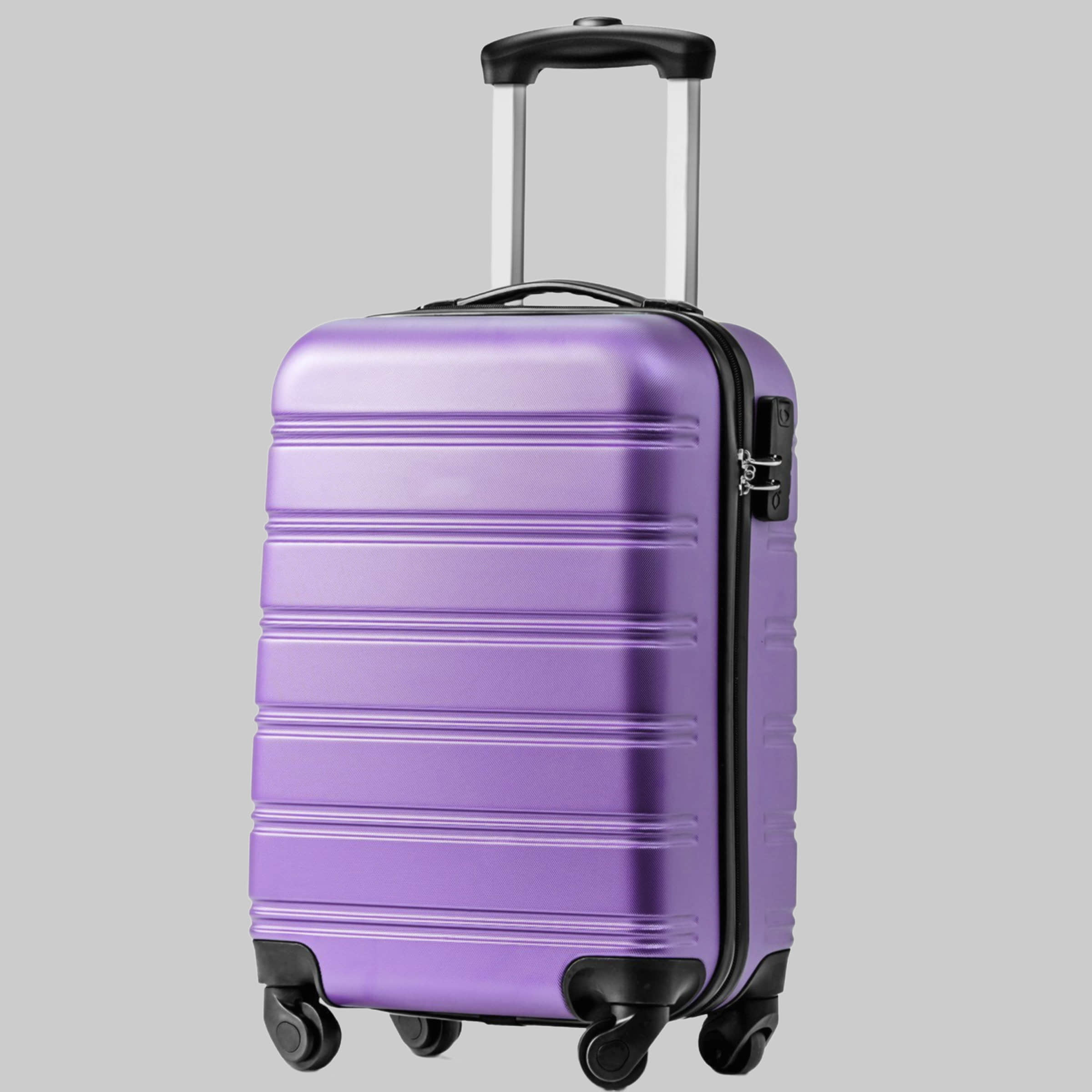 Koffer & Reisegepäck Flieks **Flieks** Hartschalen-Trolley – Carry-On Suitcase with 4 Wheels & Lock Lila