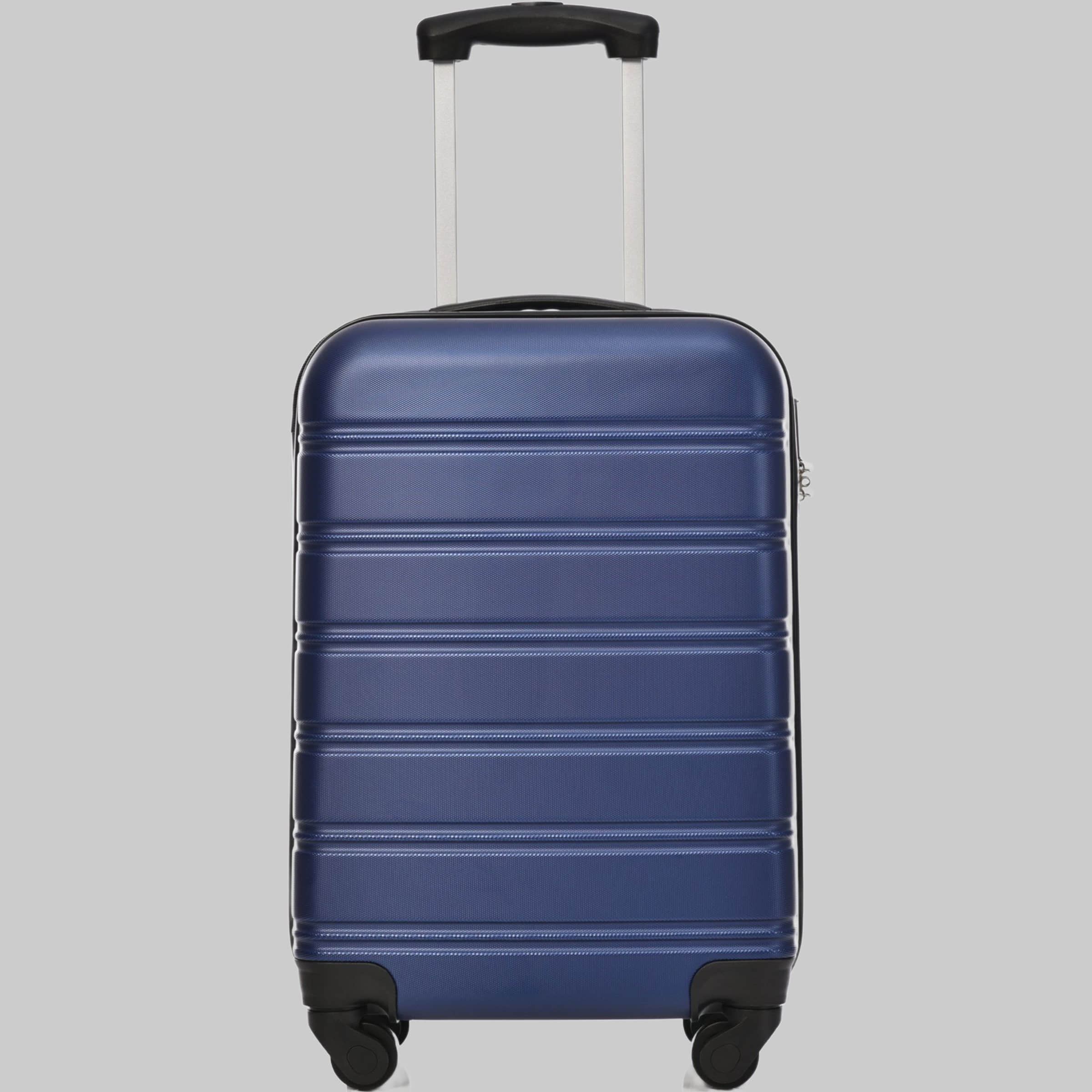 Flieks **Flieks** Hartschalen-Trolley – Carry-On Suitcase with 4 Wheels & Lock Dunkelblau Koffer & Reisegepäck