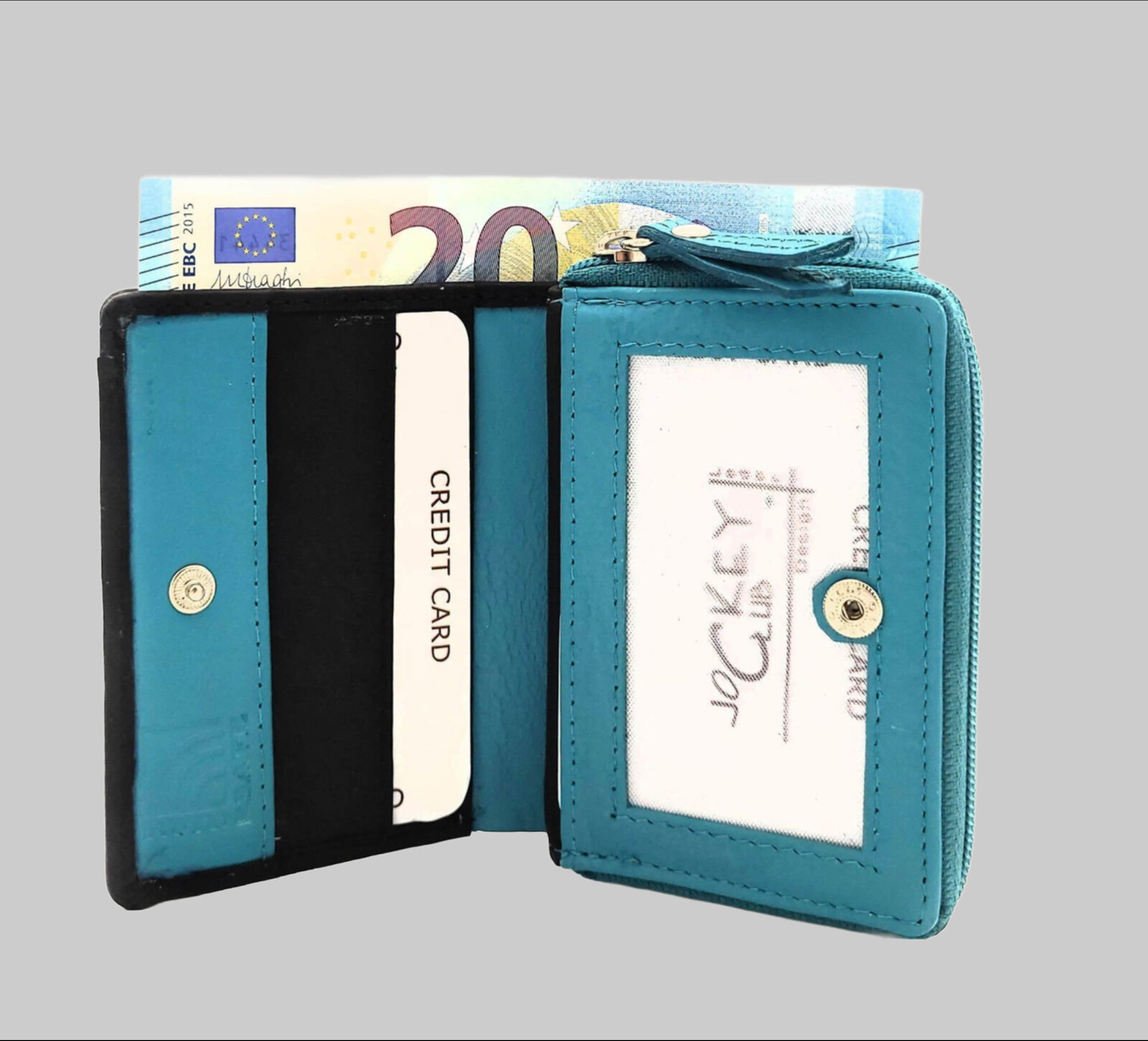 JOCKEY CLUB Mädchenmode JOCKEY CLUB Mini Leather Wallet with RFID Protection Blau