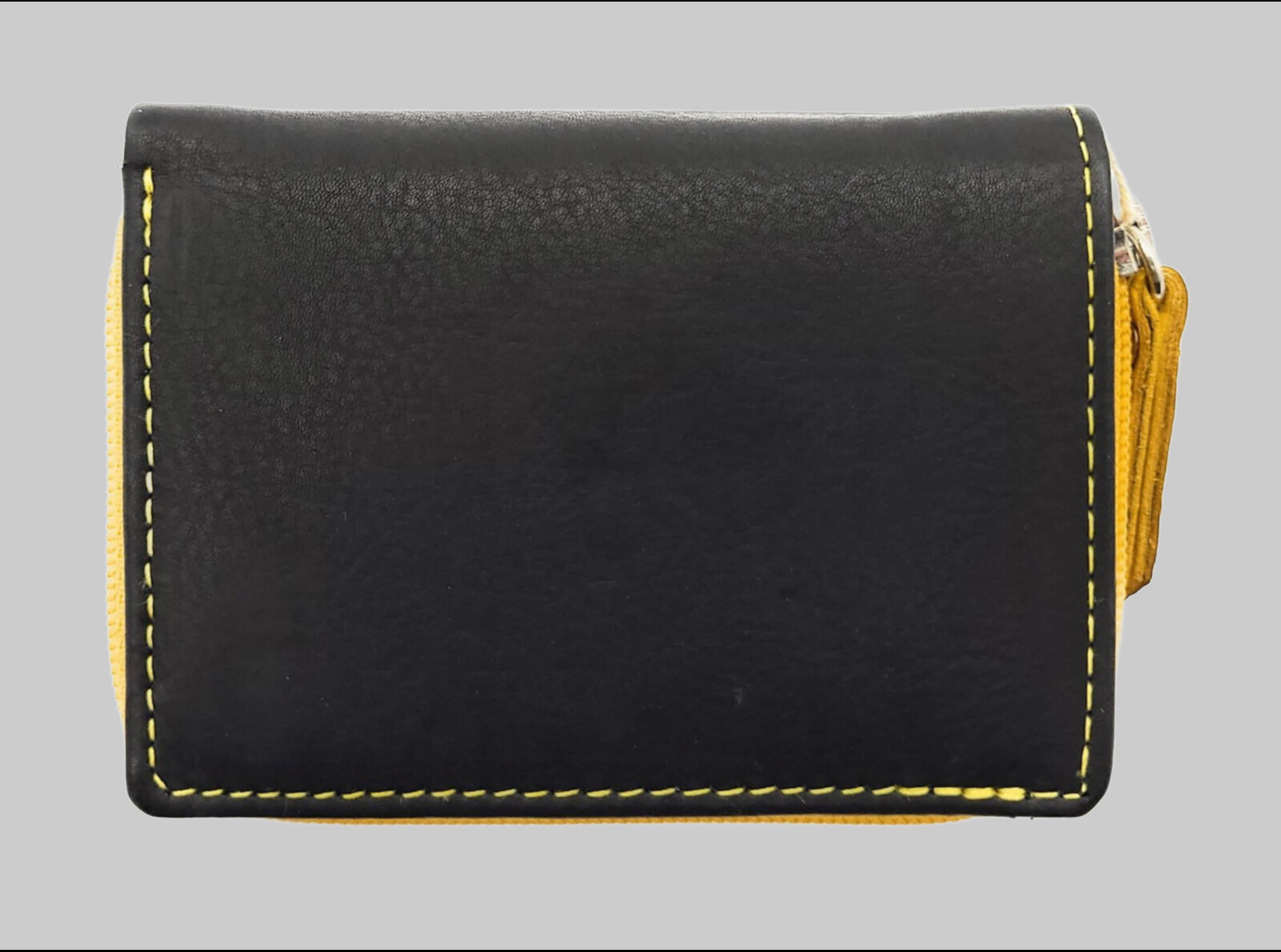JOCKEY CLUB Mini Leather Wallet with RFID Protection schwarz gelb Mädchenmode JOCKEY CLUB