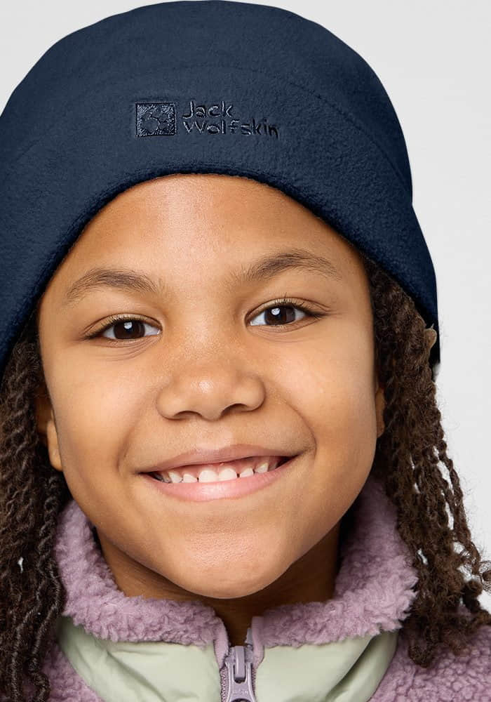 Jack Wolfskin Real Stuff Beanie - Sustainable Fleece Hat night-blue Jack Wolfskin Mädchenmode