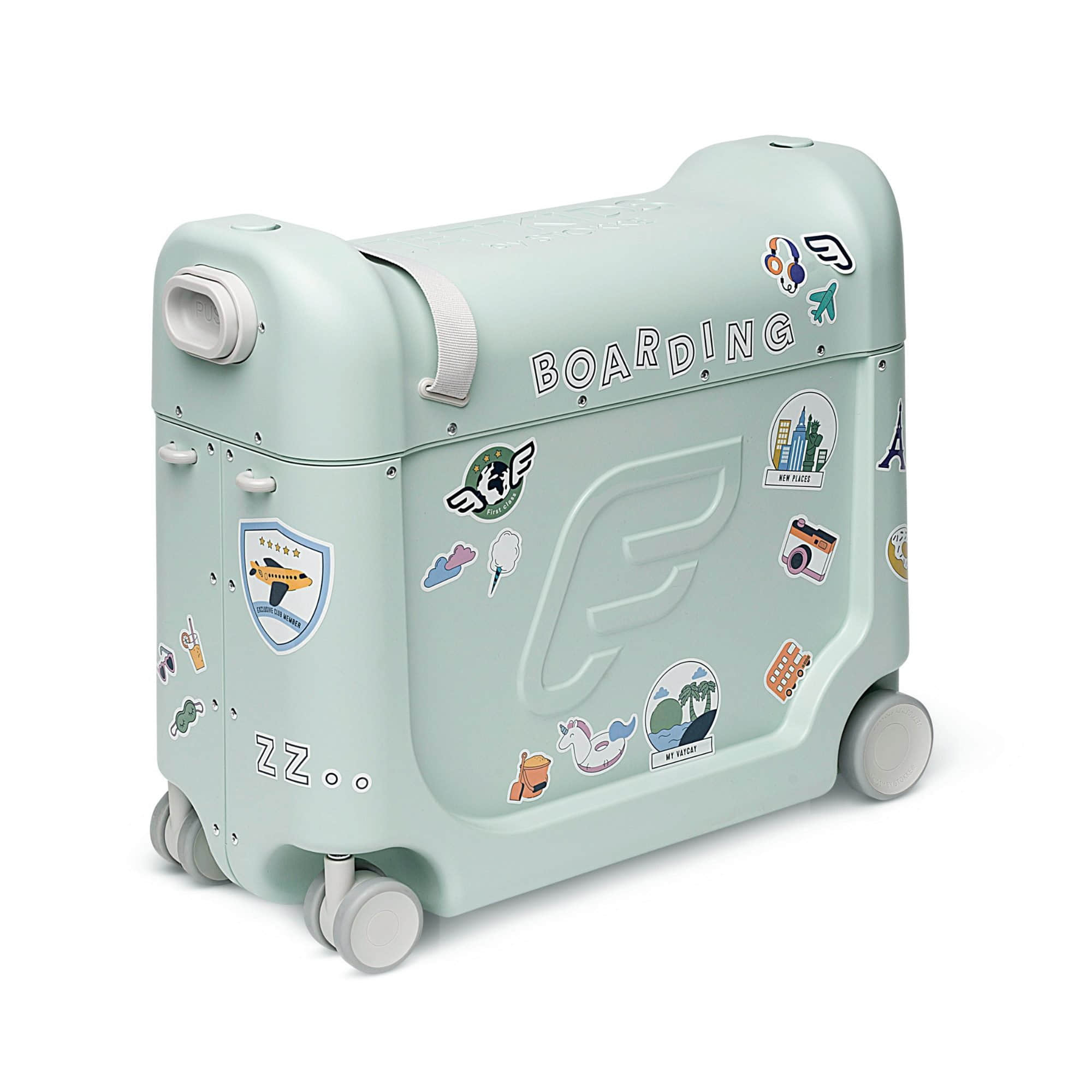 Stokke JetKids by Stokke BedBox: Ride-On Suitcase & Travel Bed for Kids Green Aurora myToys