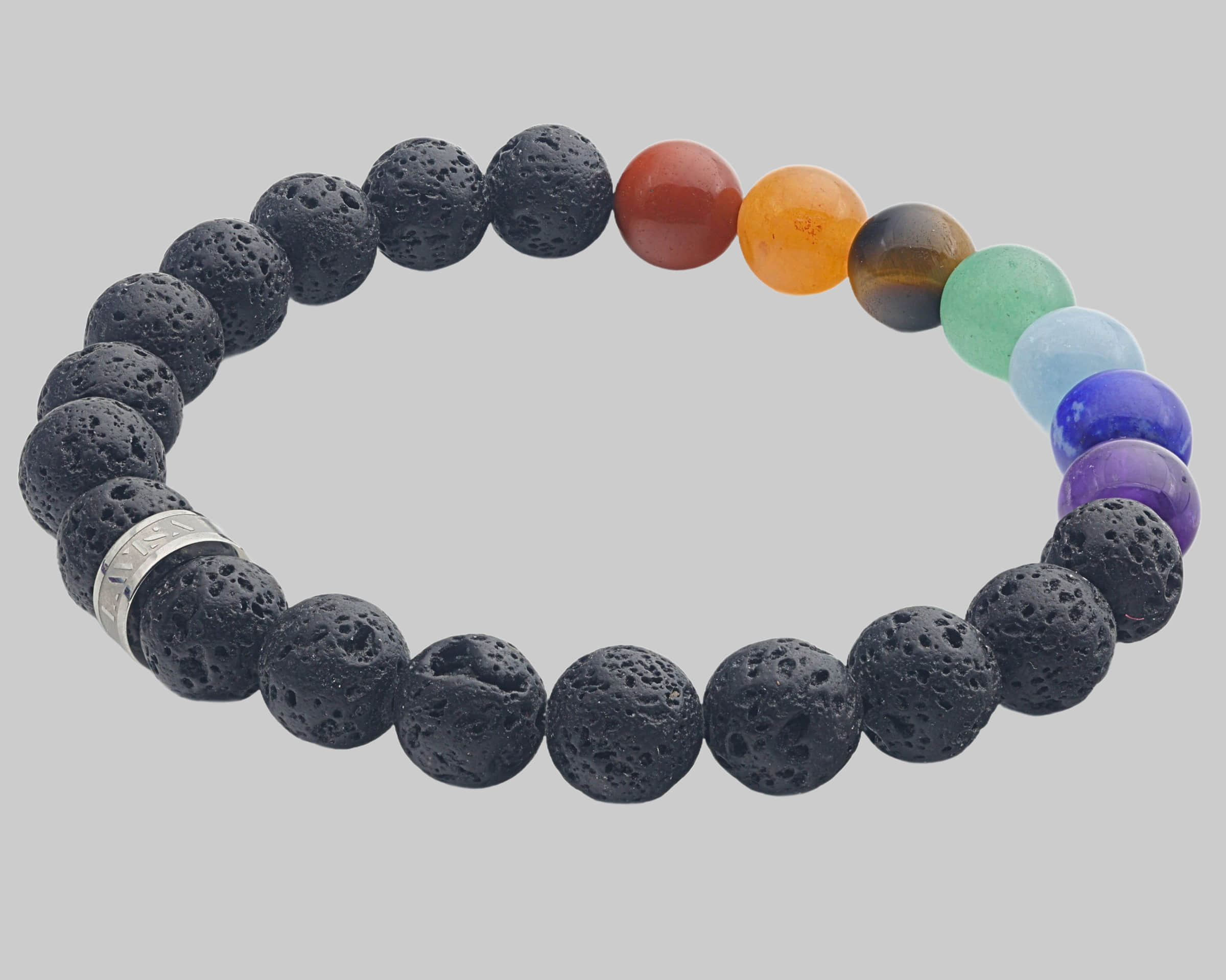 LAVISA myToys LAVISA Gemstone Bracelet | Natural Stone Beads | Healing Crystals | Uni 7 Chakra