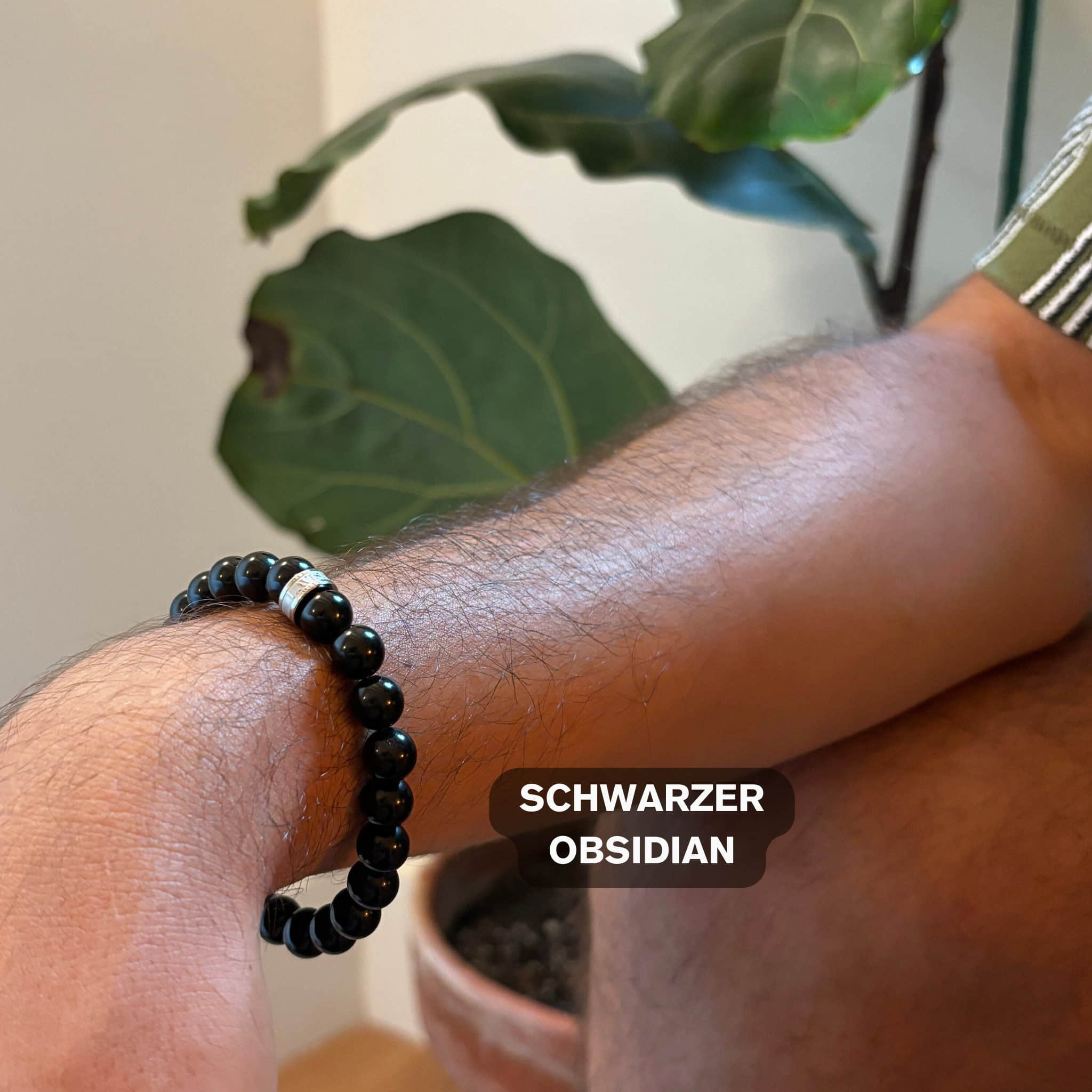LAVISA Gemstone Bracelet | Natural Stone Beads | Healing Crystals | Uni Schwarzer myToys LAVISA