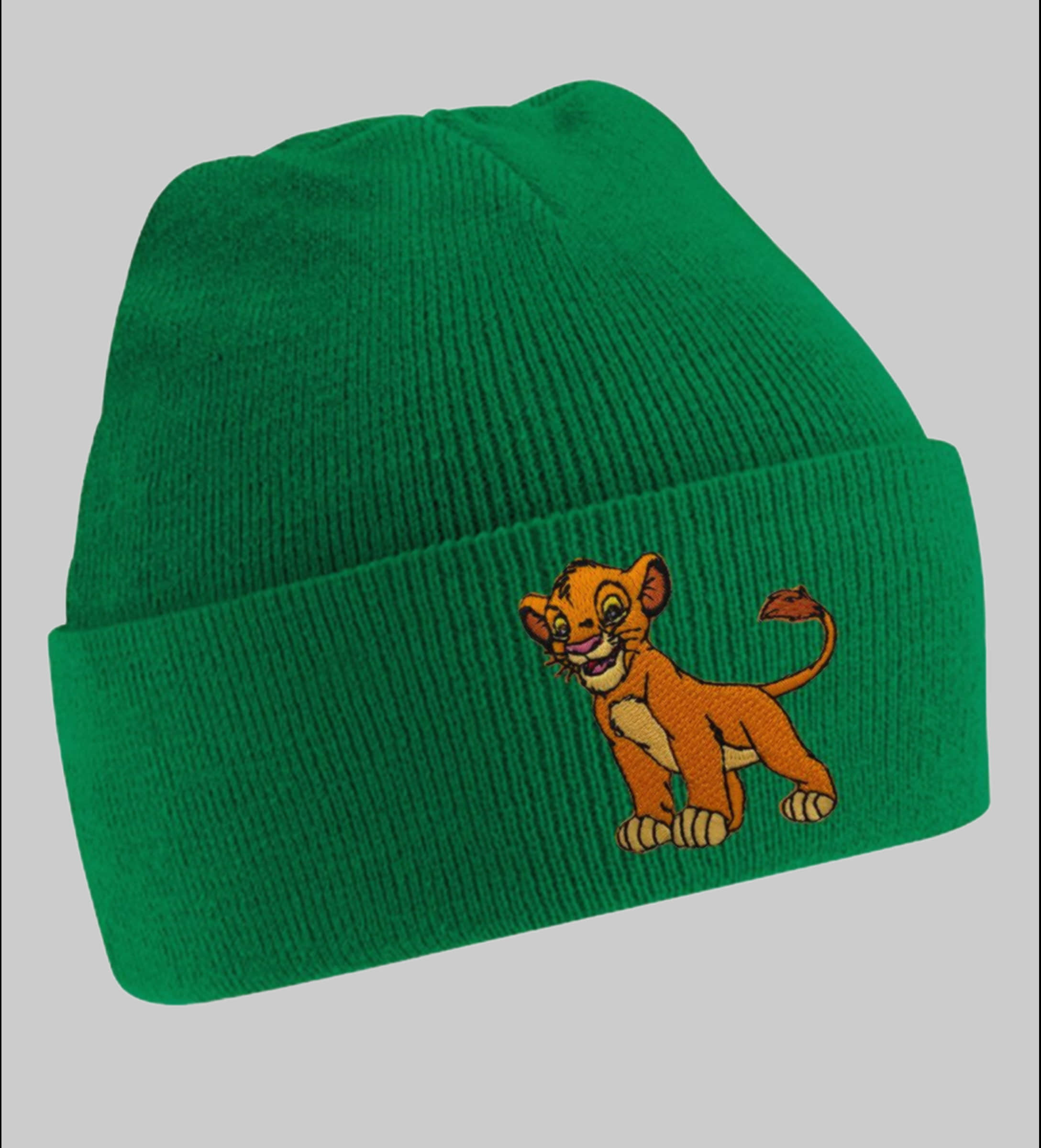 Blondie \u0026 Brownie Mädchenmode Lion King Simba Youth Beanie - Disney Knit Hat for Kids Grün