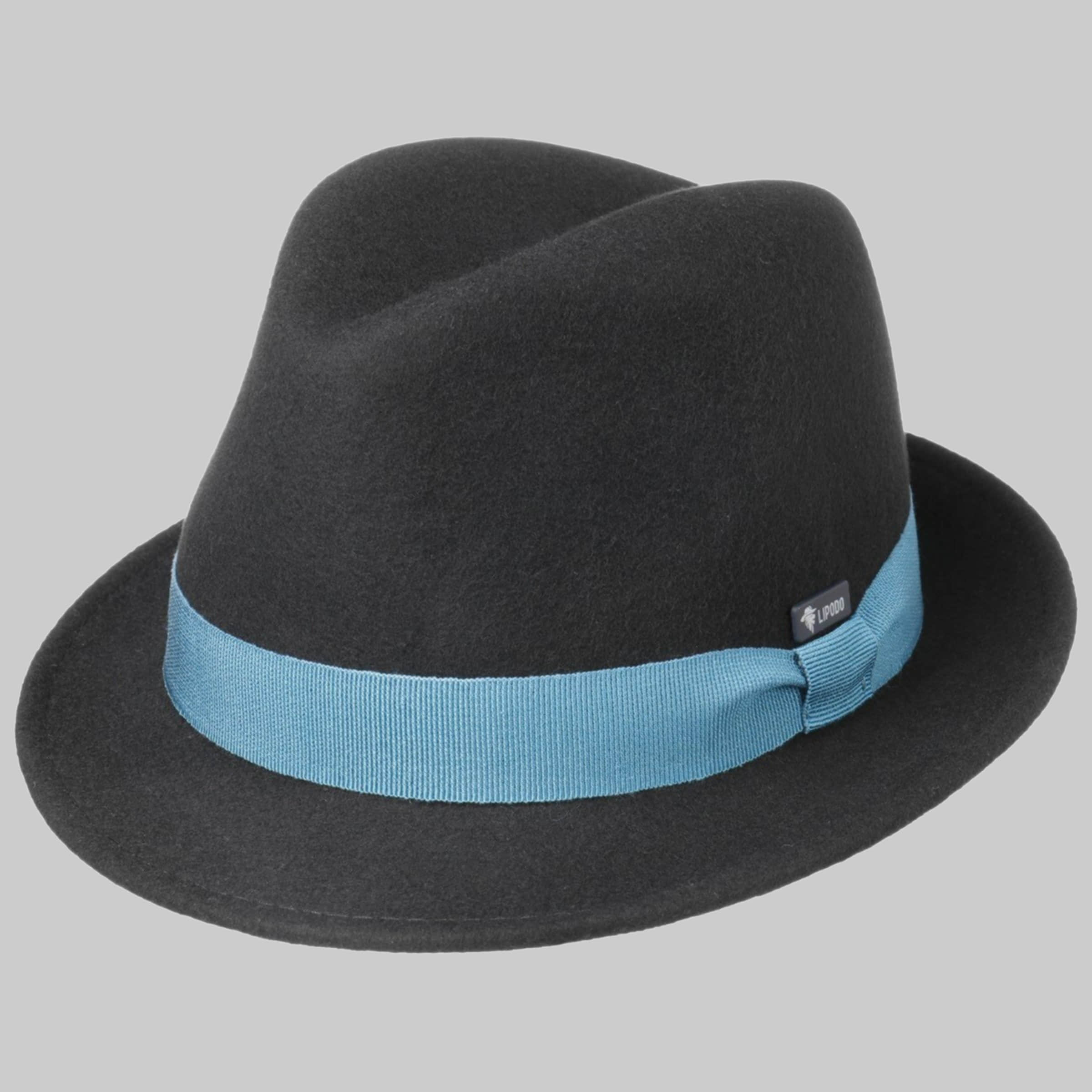 Lipodo Children's Wool Felt Trilby Hat - Italian Style & Quality schwarz Lipodo Mädchenmode