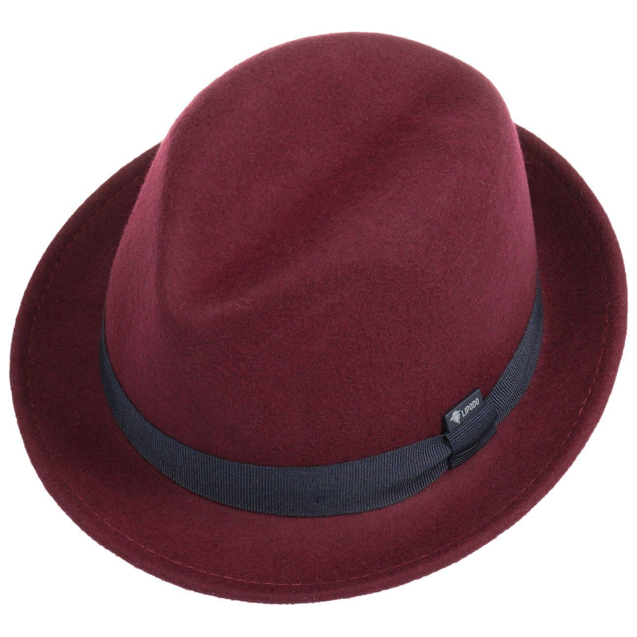 Lipodo Children's Wool Felt Trilby Hat - Italian Style & Quality bordeaux Mädchenmode Lipodo