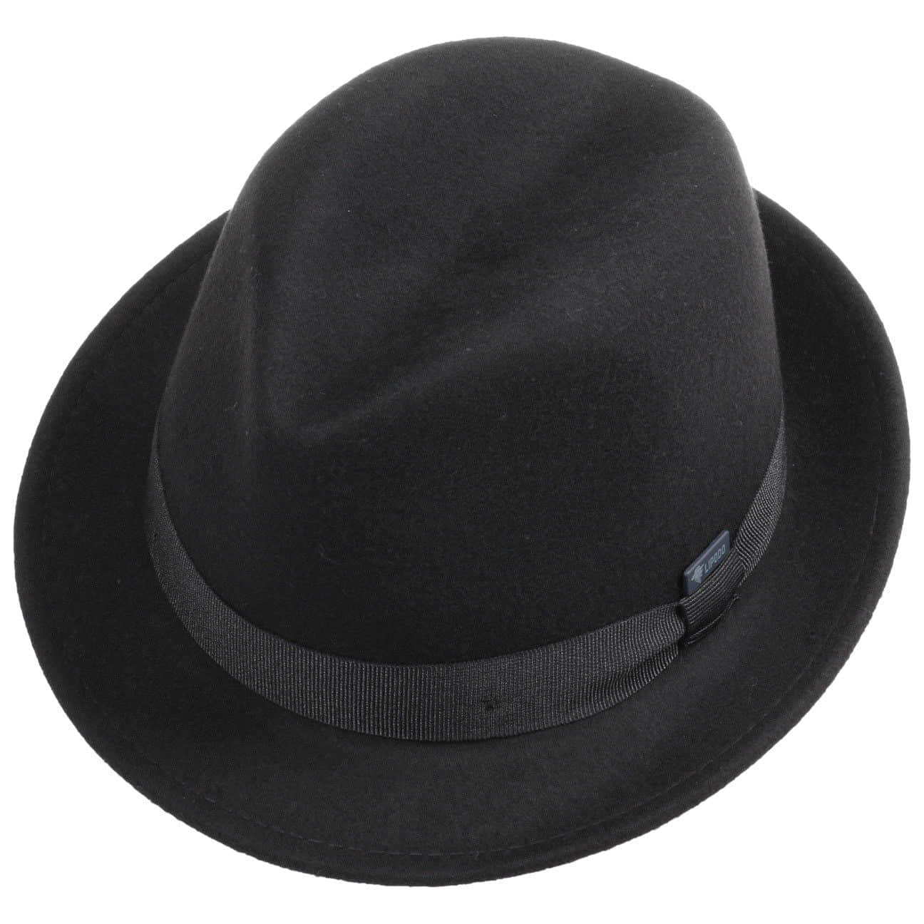 Mädchenmode Lipodo Lipodo Children's Wool Felt Trilby Hat - Italian Style & Quality schwarz-sc
